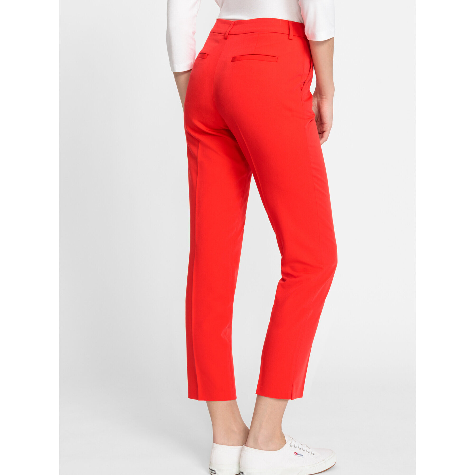 Olsen Текстилни панталони 14002065 Червен Regular Fit - Pepit.bg