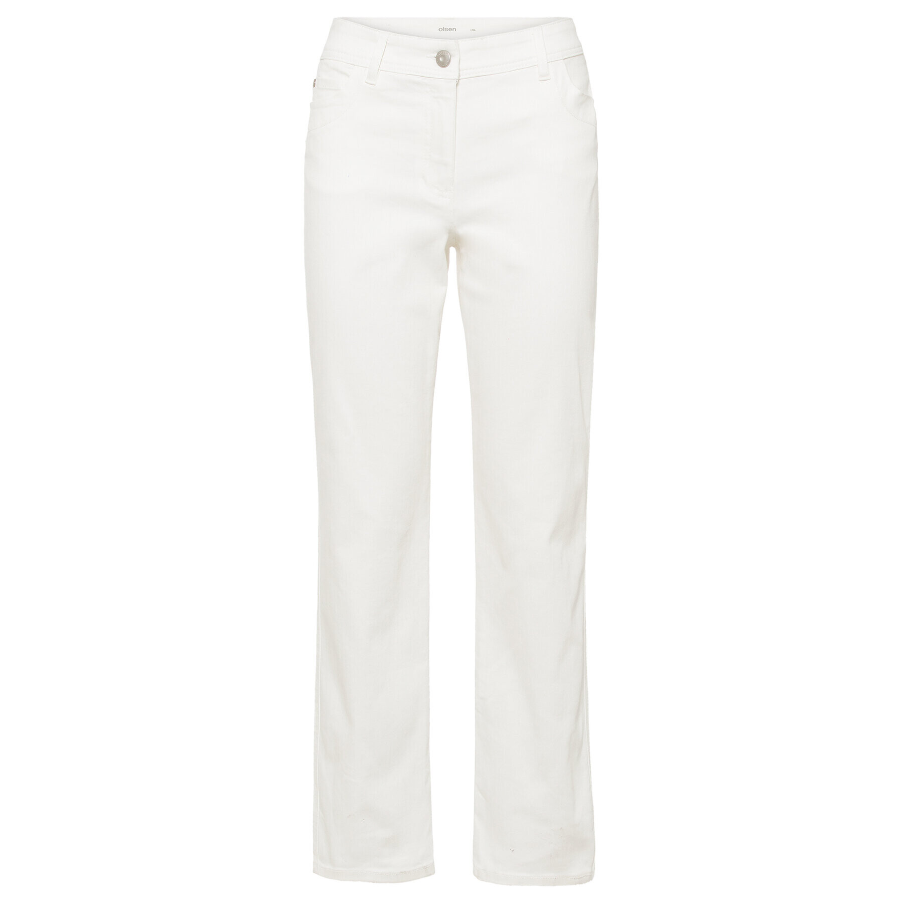 Olsen Текстилни панталони 14002067 Бял Regular Fit - Pepit.bg
