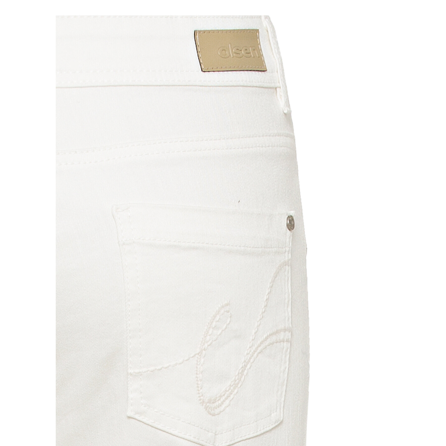 Olsen Текстилни панталони 14002067 Бял Regular Fit - Pepit.bg