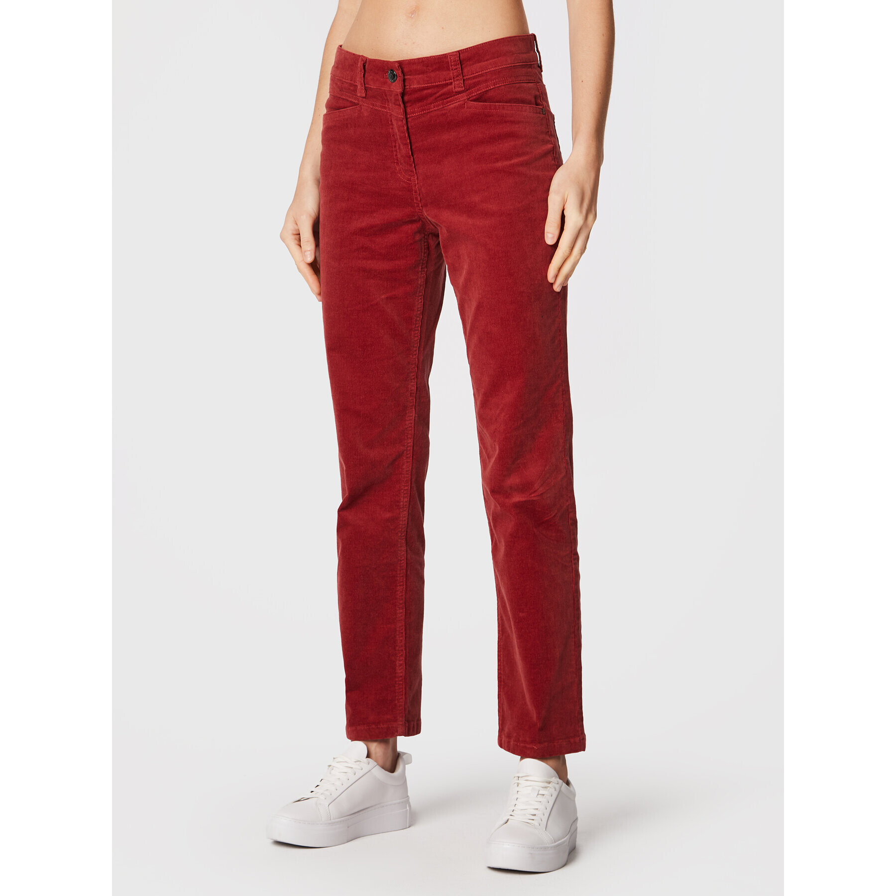Olsen Текстилни панталони Lisa 14002006 Червен Straight Fit - Pepit.bg