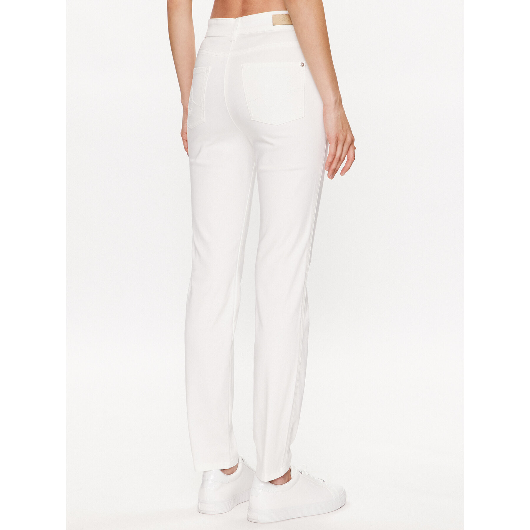 Olsen Текстилни панталони Mona 14000620 Бял Slim Fit - Pepit.bg
