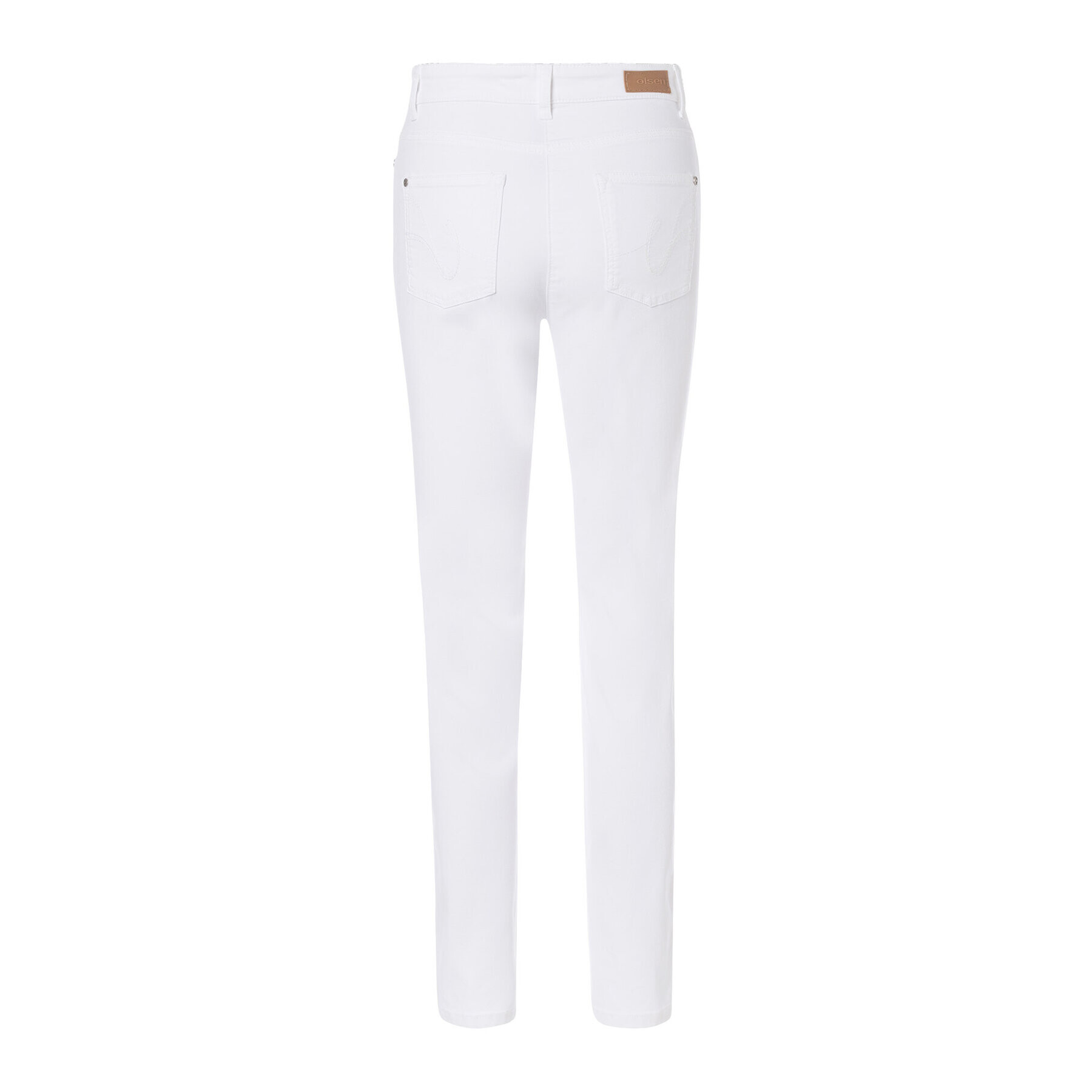 Olsen Текстилни панталони Mona 14000620 Бял Slim Fit - Pepit.bg