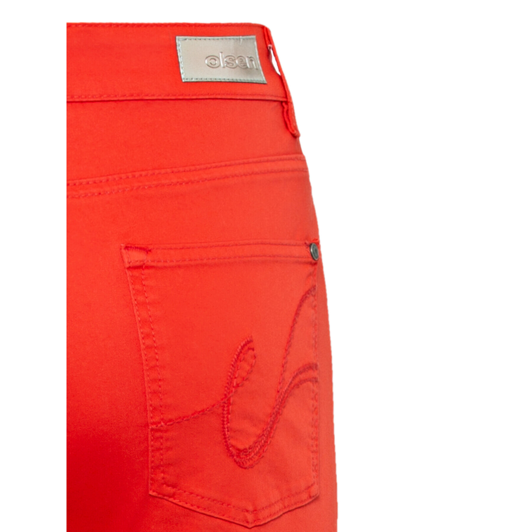Olsen Текстилни панталони Mona 14000625 Червен Slim Fit - Pepit.bg