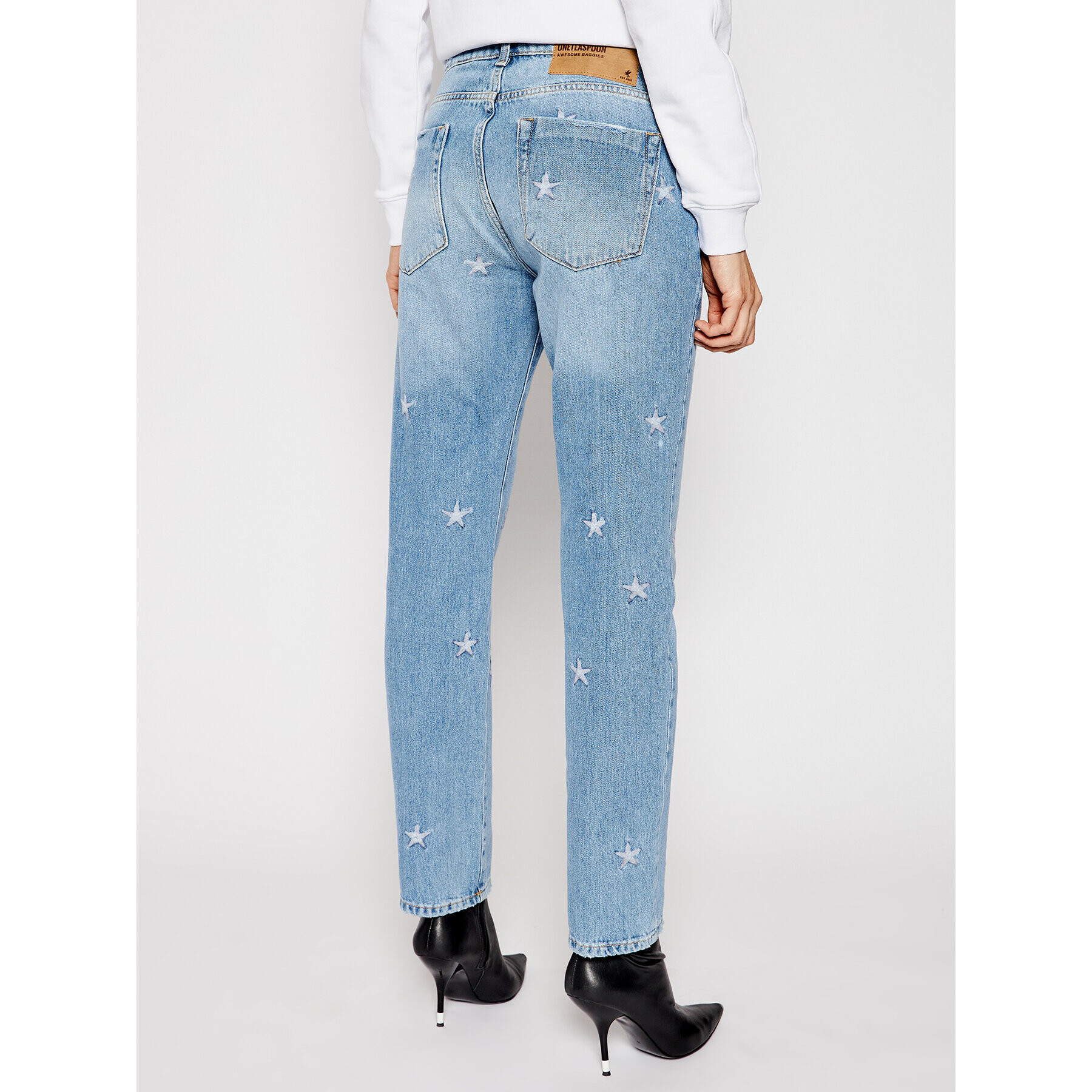 One Teaspoon Дънки Pac Star Awe Bag 23631 Син Straight Leg - Pepit.bg