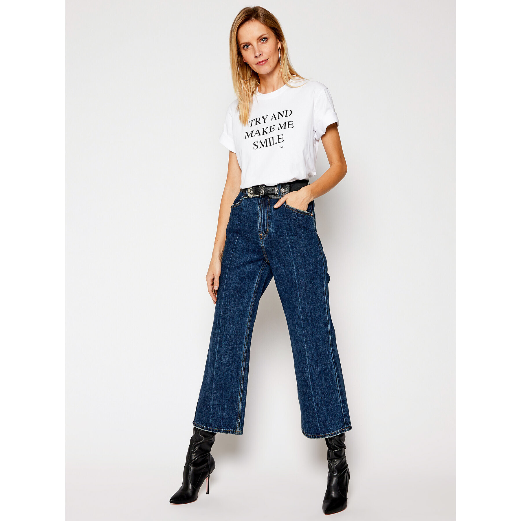 One Teaspoon Дънки тип Cropped Fit Libertin 22931 Тъмносин Cropped Fit - Pepit.bg