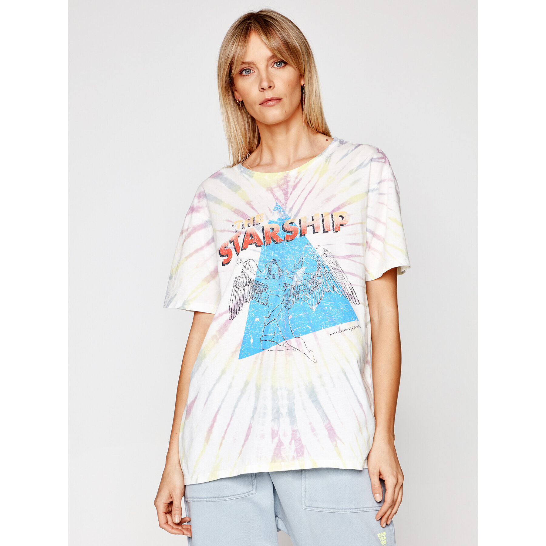 One Teaspoon Тишърт Starship Tye Dye Boyfriend Tee 23901 Цветен Boyfriend Fit - Pepit.bg