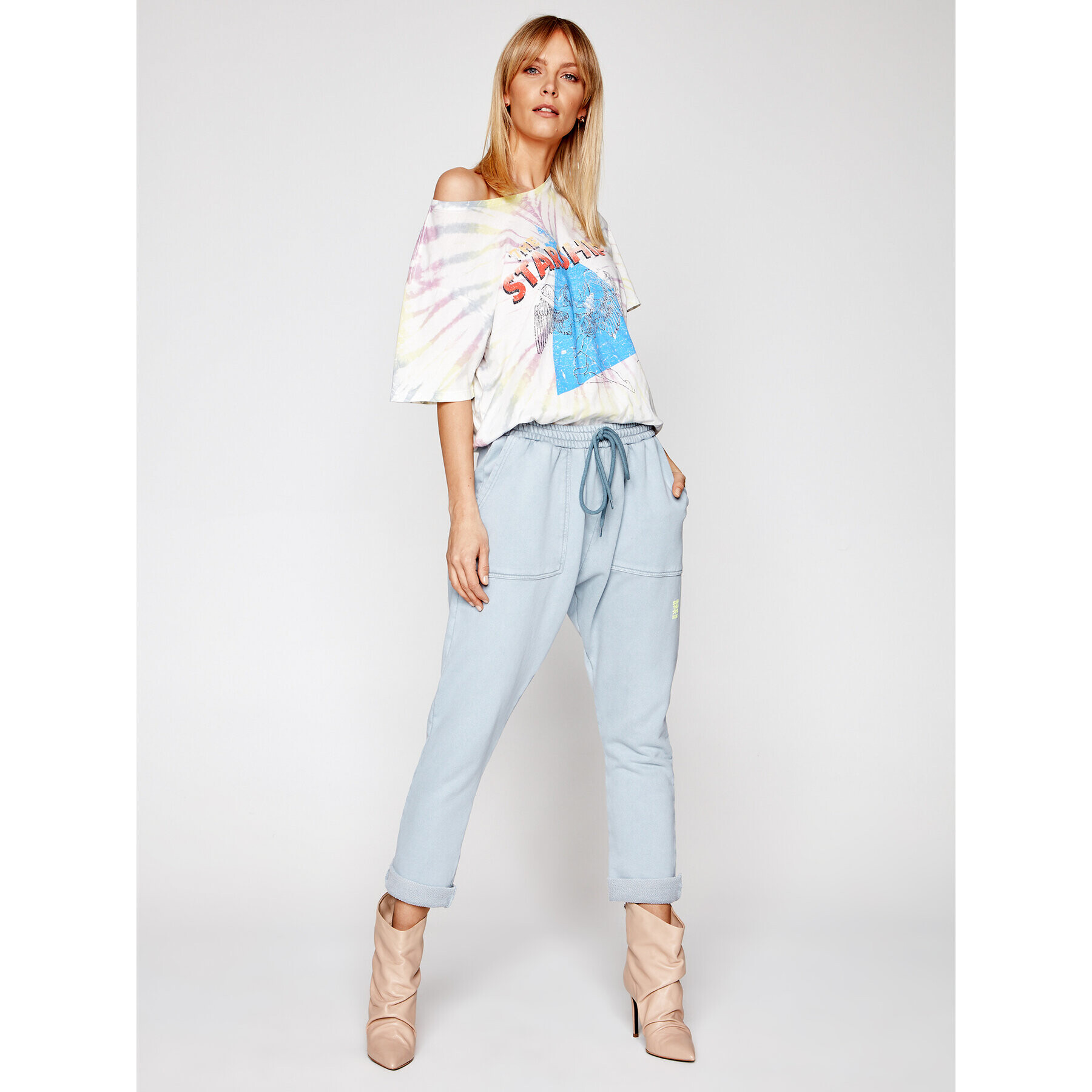 One Teaspoon Тишърт Starship Tye Dye Boyfriend Tee 23901 Цветен Boyfriend Fit - Pepit.bg