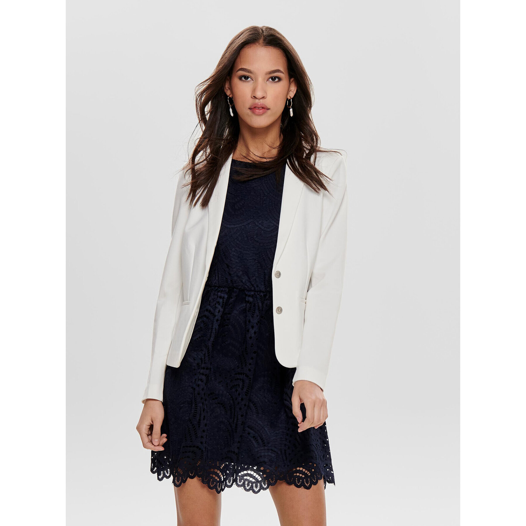ONLY Блейзър 15153144 Бял Regular Fit - Pepit.bg