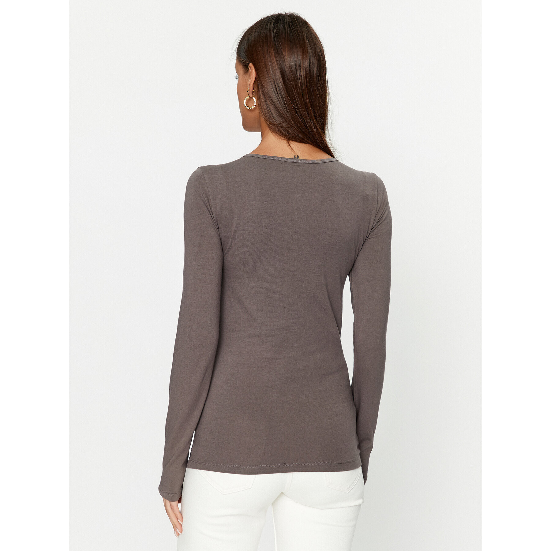 ONLY Блуза 15204712 Сив Stretch Fit - Pepit.bg
