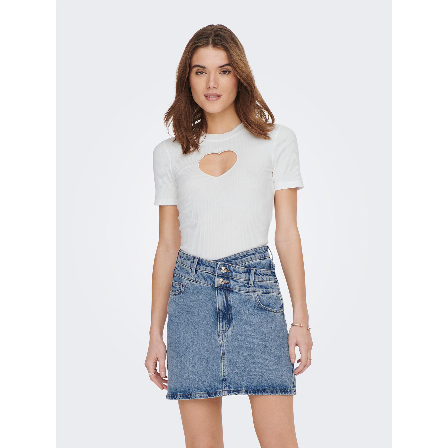 ONLY Блуза 15289918 Бял Regular Fit - Pepit.bg