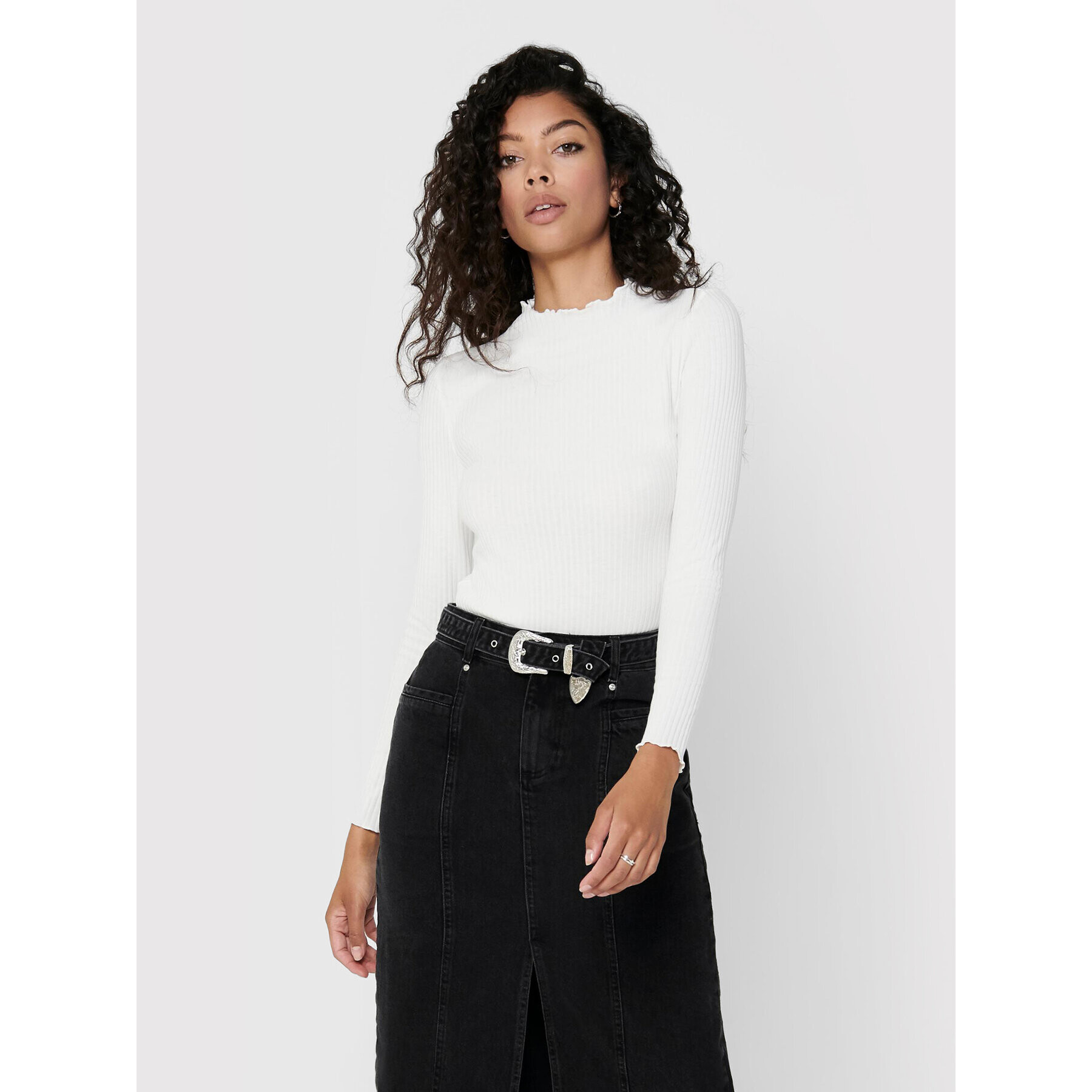 ONLY Блуза Emma 15180040 Бял Slim Fit - Pepit.bg
