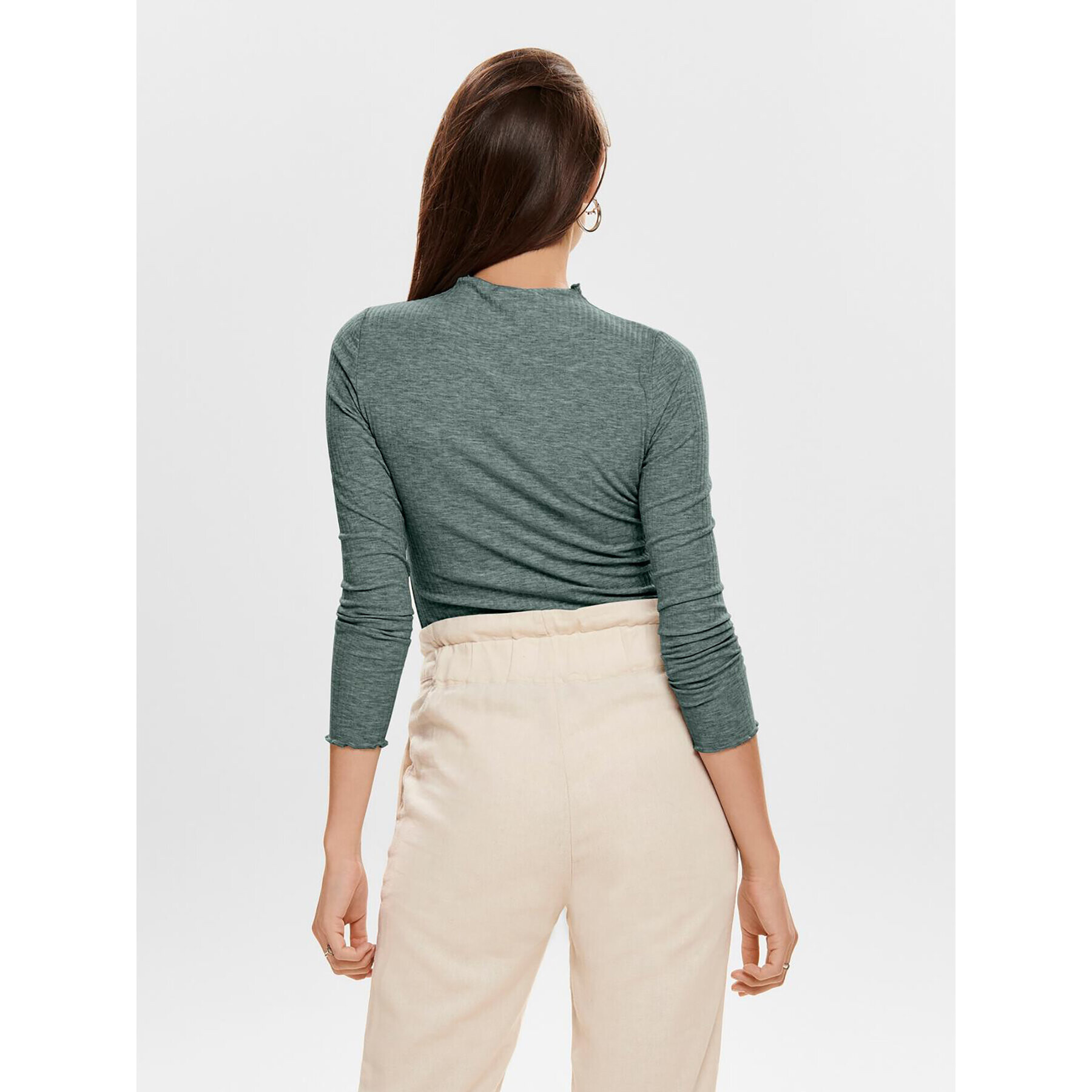 ONLY Блуза Emma 15180040 Зелен Slim Fit - Pepit.bg