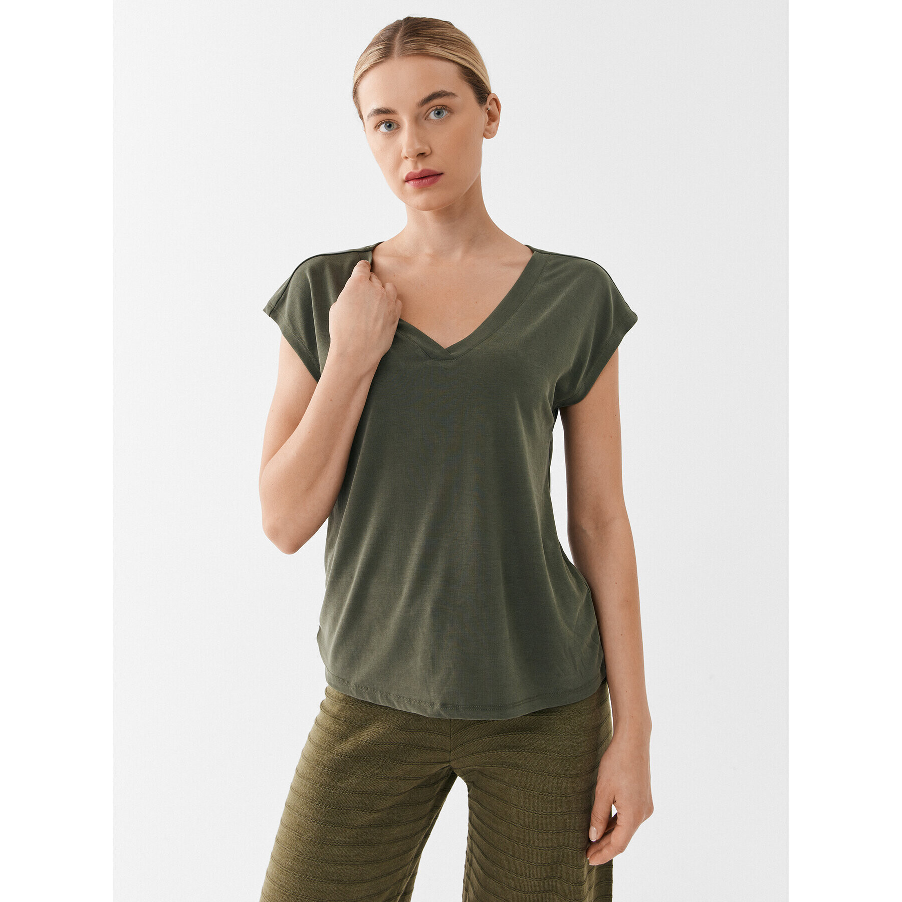 ONLY Блуза Free 15287041 Зелен Regular Fit - Pepit.bg