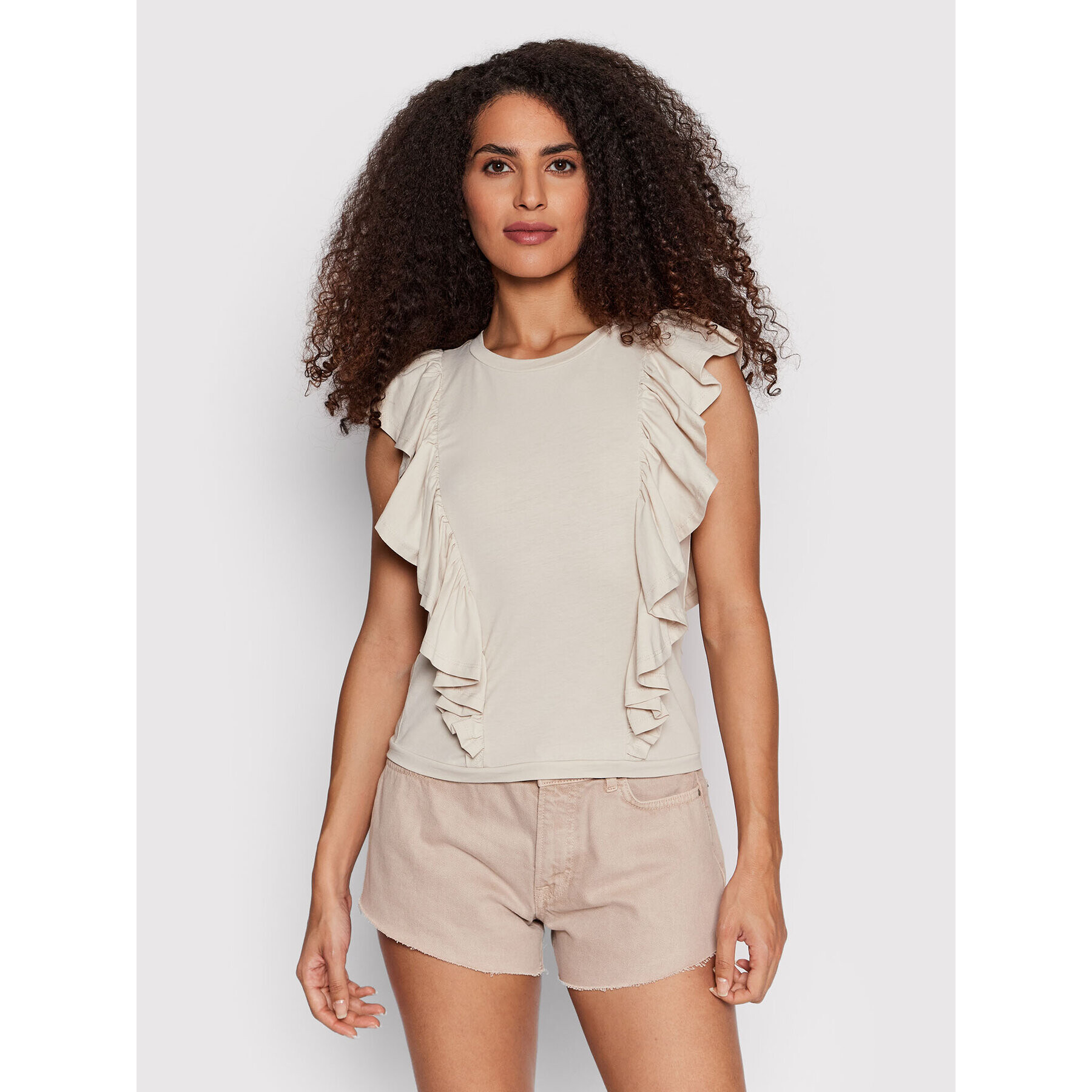 ONLY Блуза Mara 15257785 Бежов Regular Fit - Pepit.bg