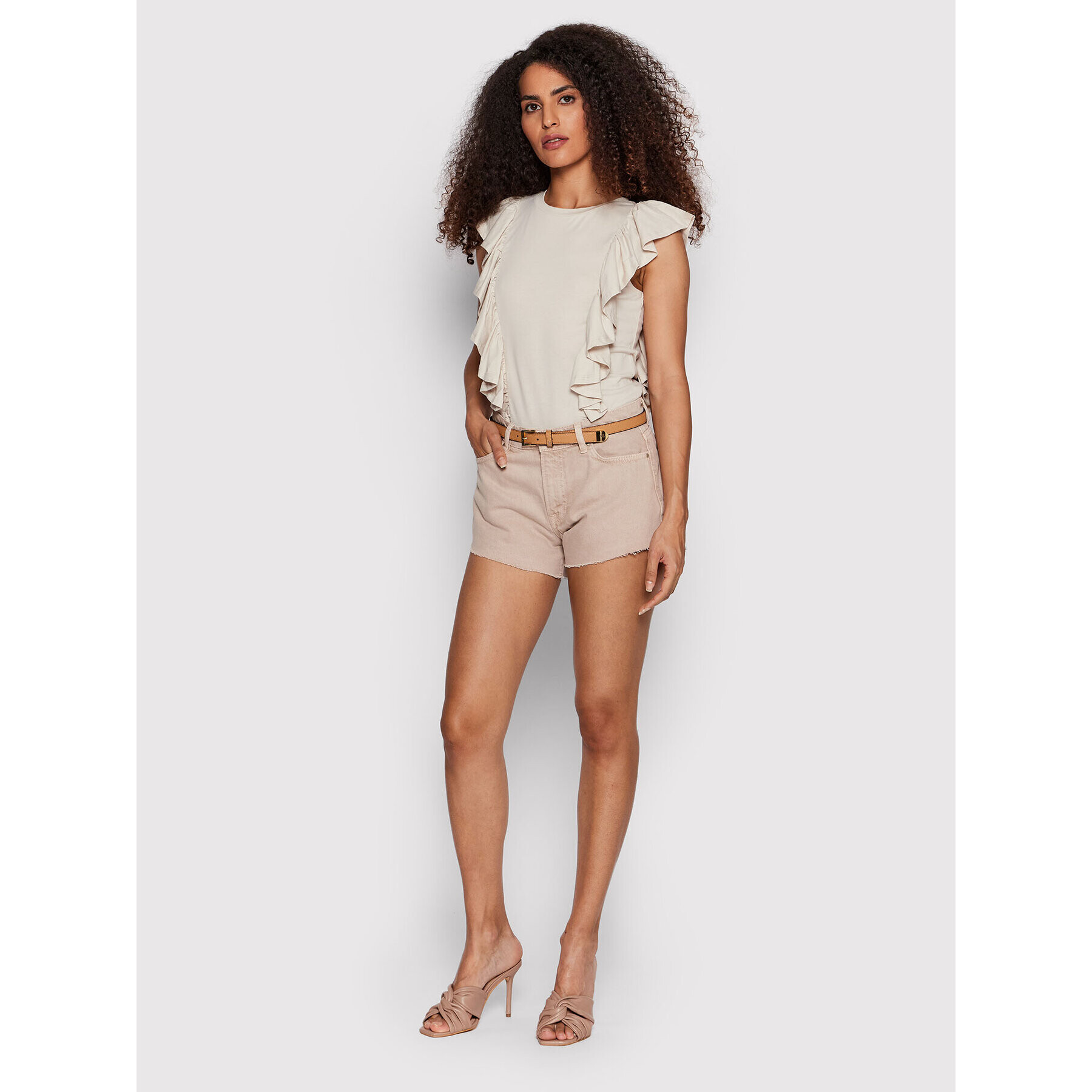 ONLY Блуза Mara 15257785 Бежов Regular Fit - Pepit.bg