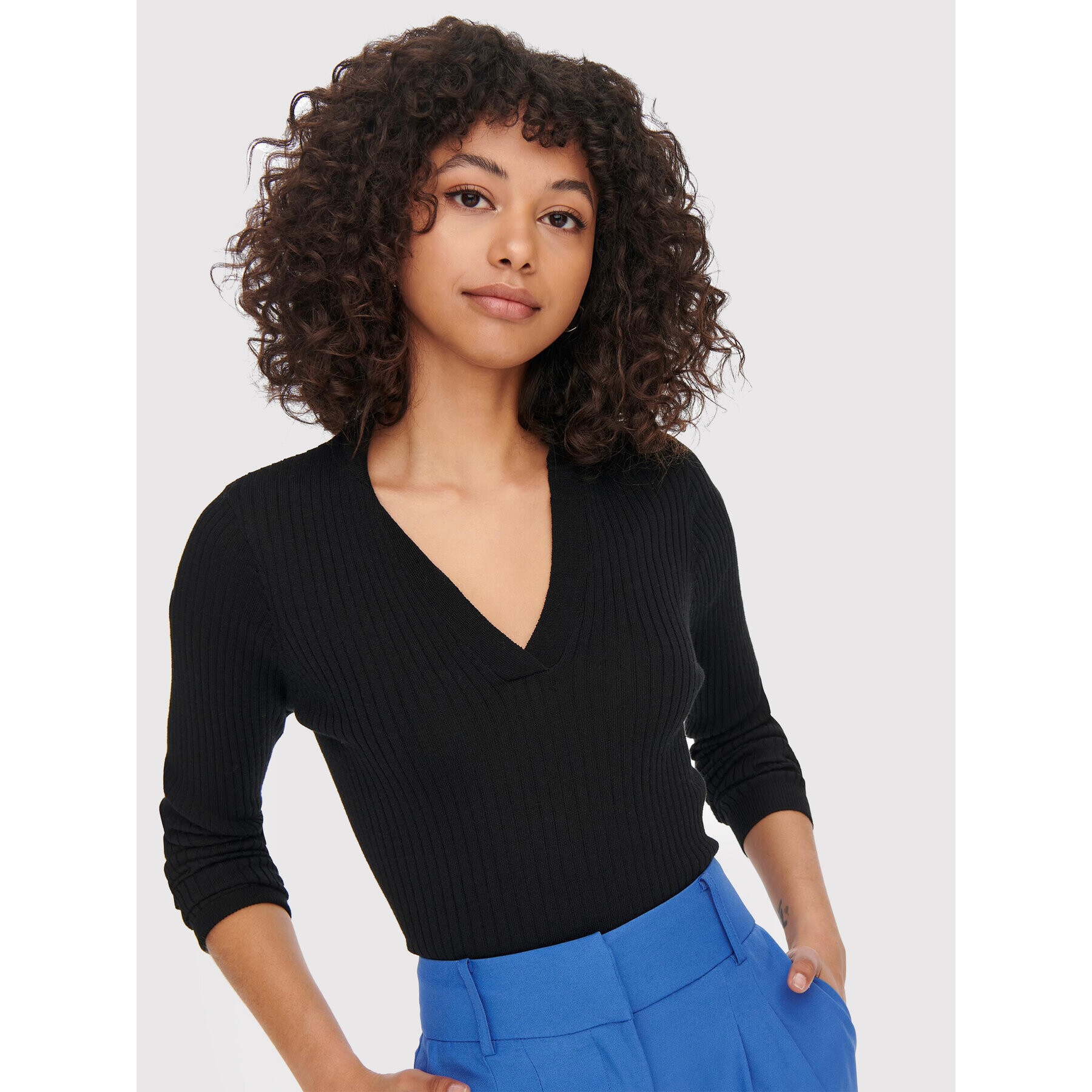 ONLY Блуза Nimone 15267703 Черен Slim Fit - Pepit.bg