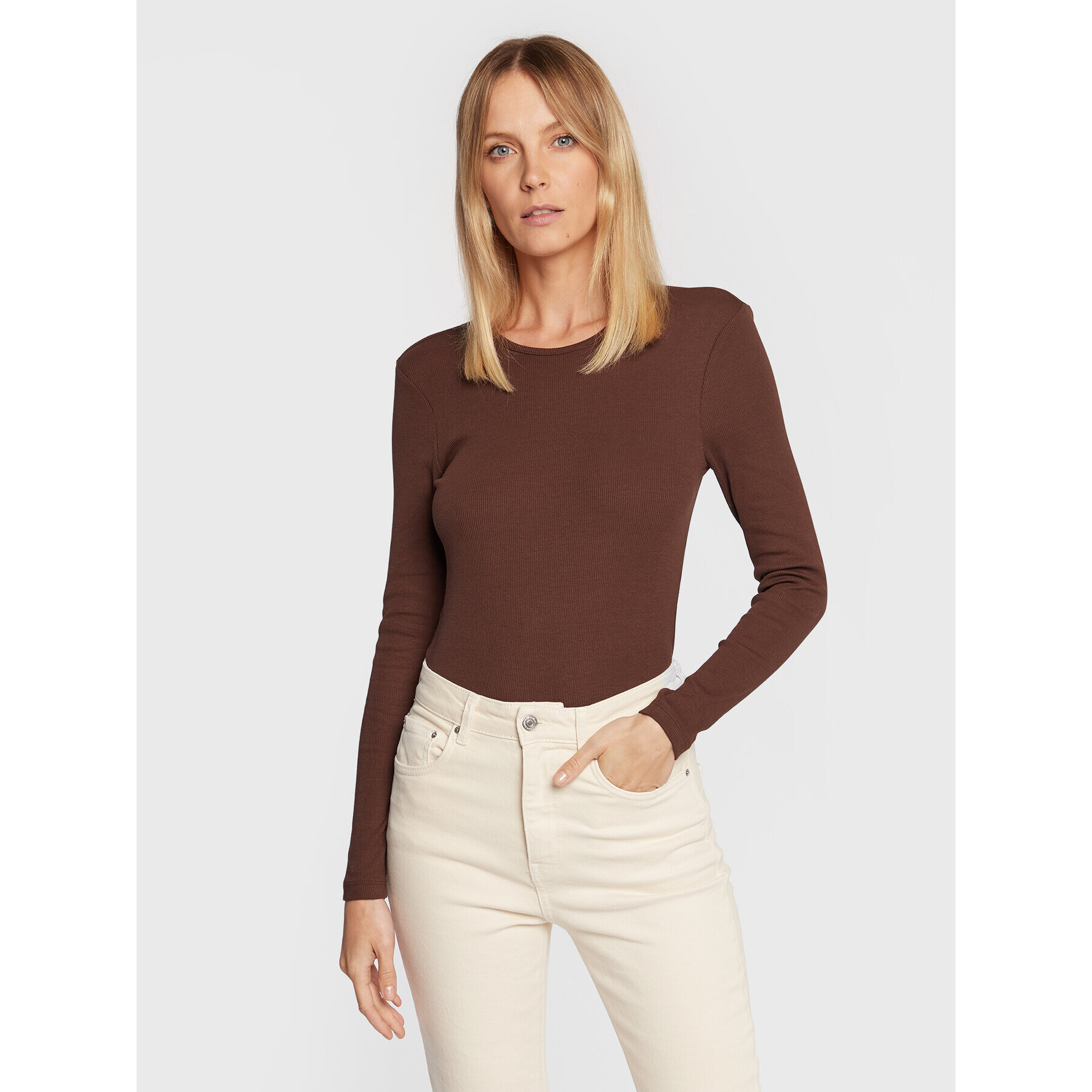 ONLY Блуза Nulan 15273542 Кафяв Regular Fit - Pepit.bg