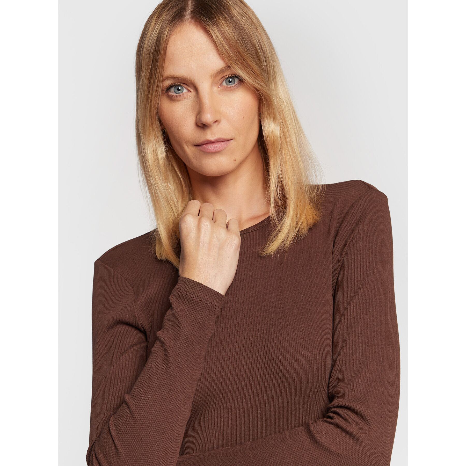 ONLY Блуза Nulan 15273542 Кафяв Regular Fit - Pepit.bg