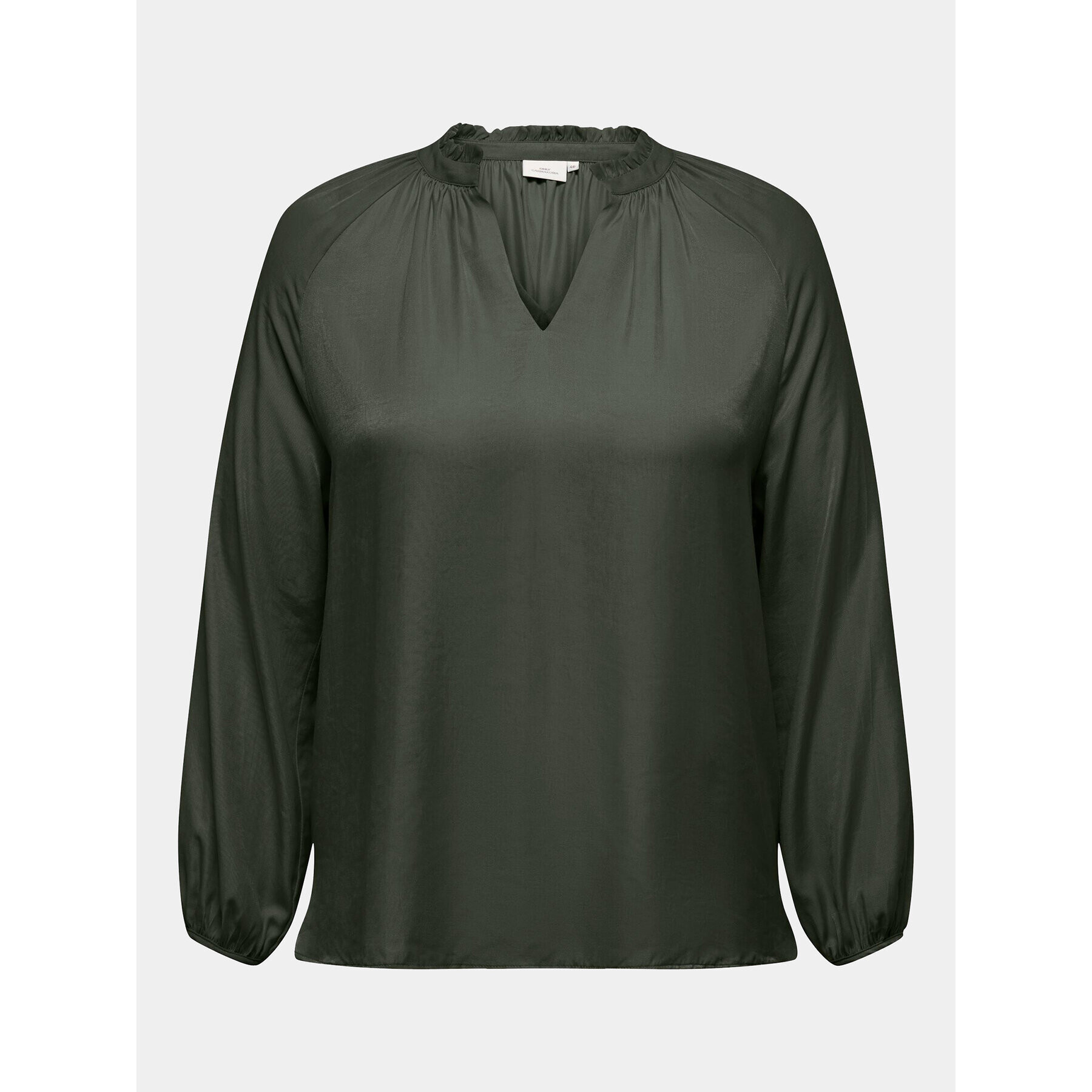 ONLY Carmakoma Блуза 15302929 Зелен Regular Fit - Pepit.bg