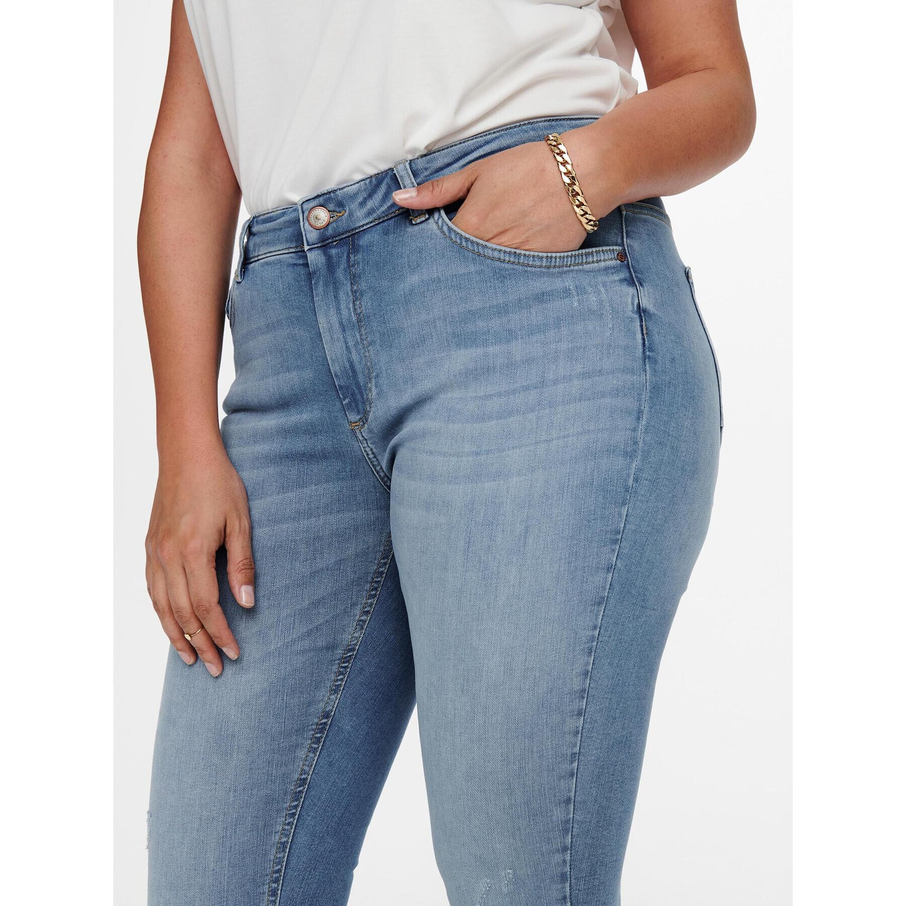 ONLY Carmakoma Дънки 15198408 Син Skinny Fit - Pepit.bg