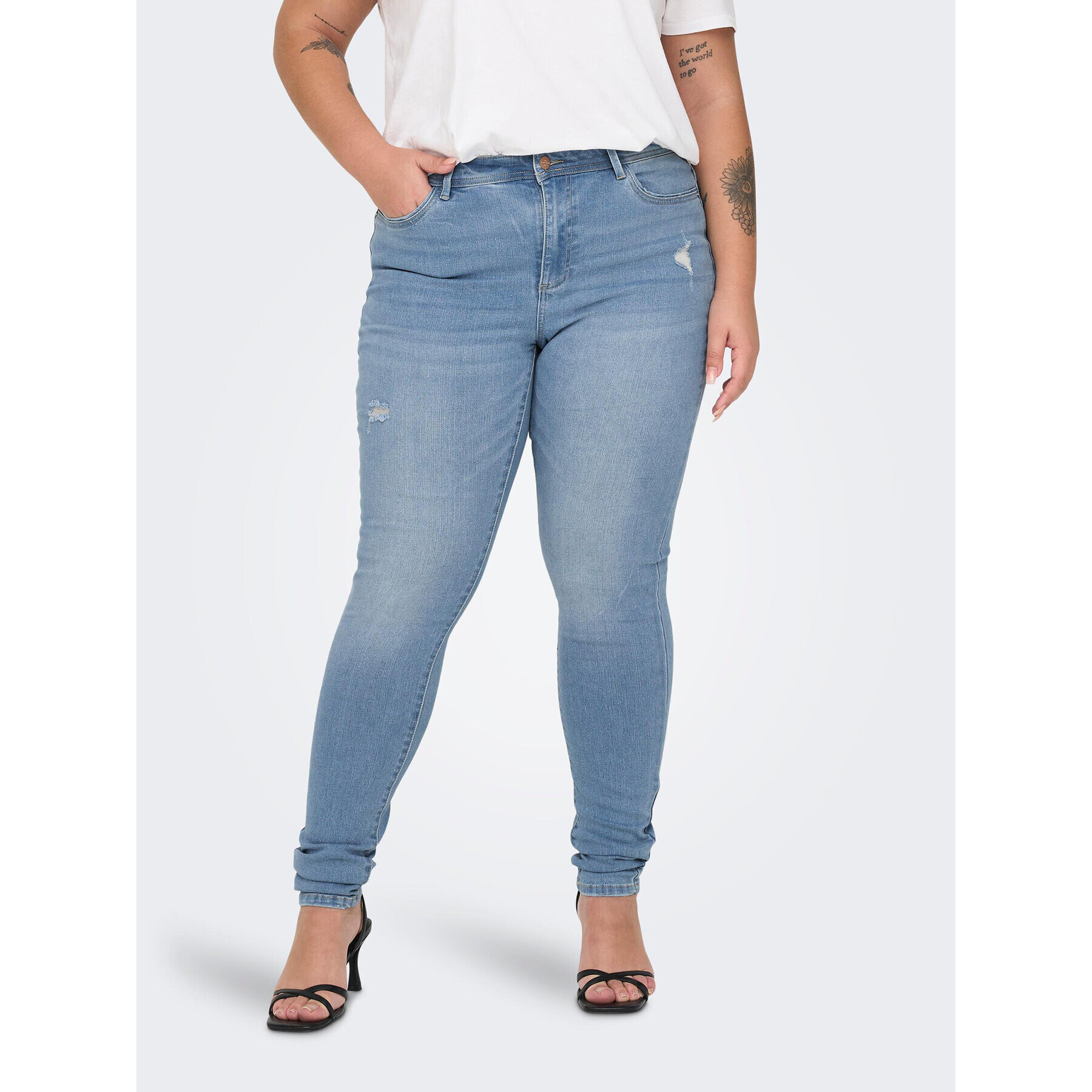 ONLY Carmakoma Дънки 15263098 Син Skinny Fit - Pepit.bg