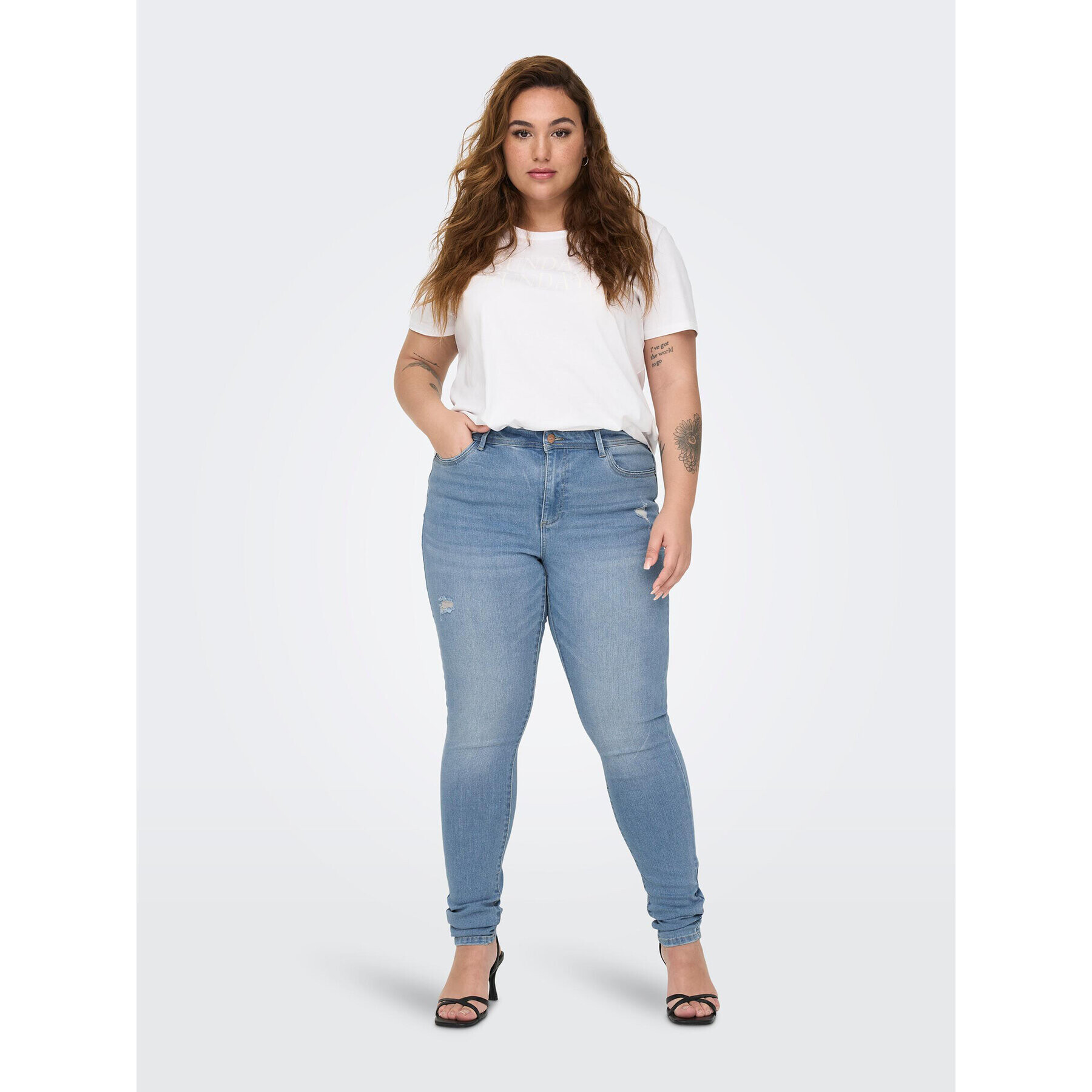 ONLY Carmakoma Дънки 15263098 Син Skinny Fit - Pepit.bg