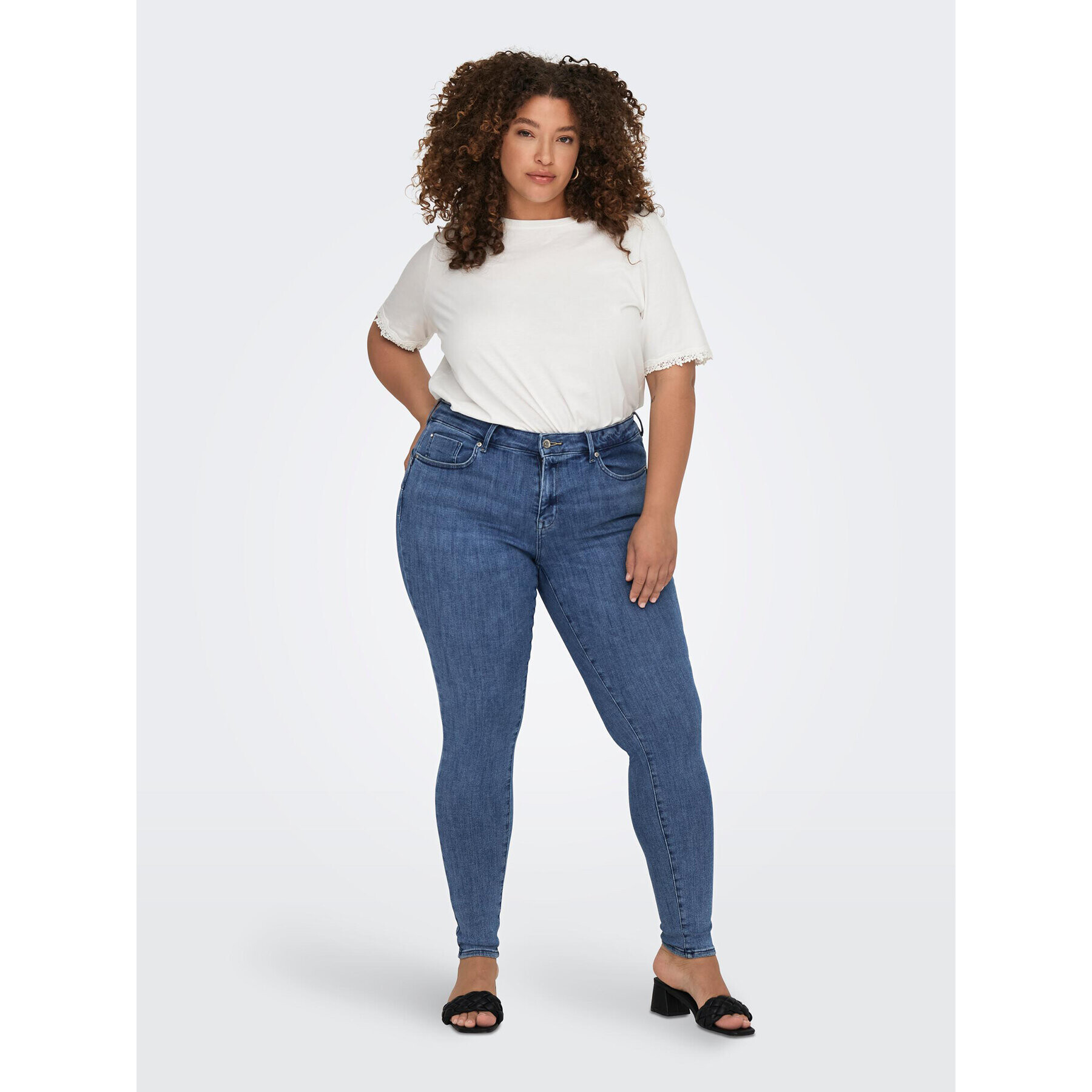 ONLY Carmakoma Дънки 15300955 Син Skinny Fit - Pepit.bg