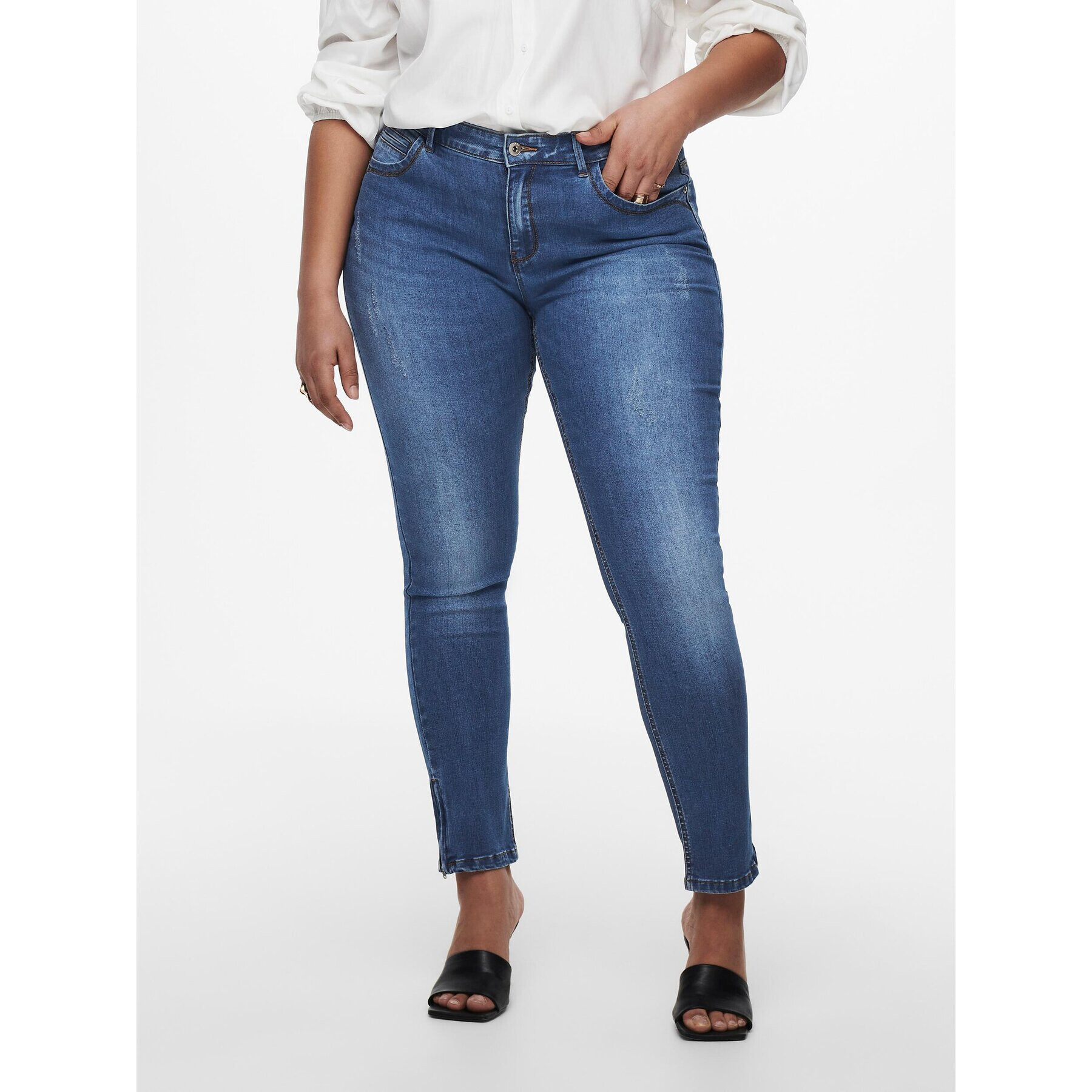 ONLY Carmakoma Дънки Karla 15218565 Син Skinny Fit - Pepit.bg
