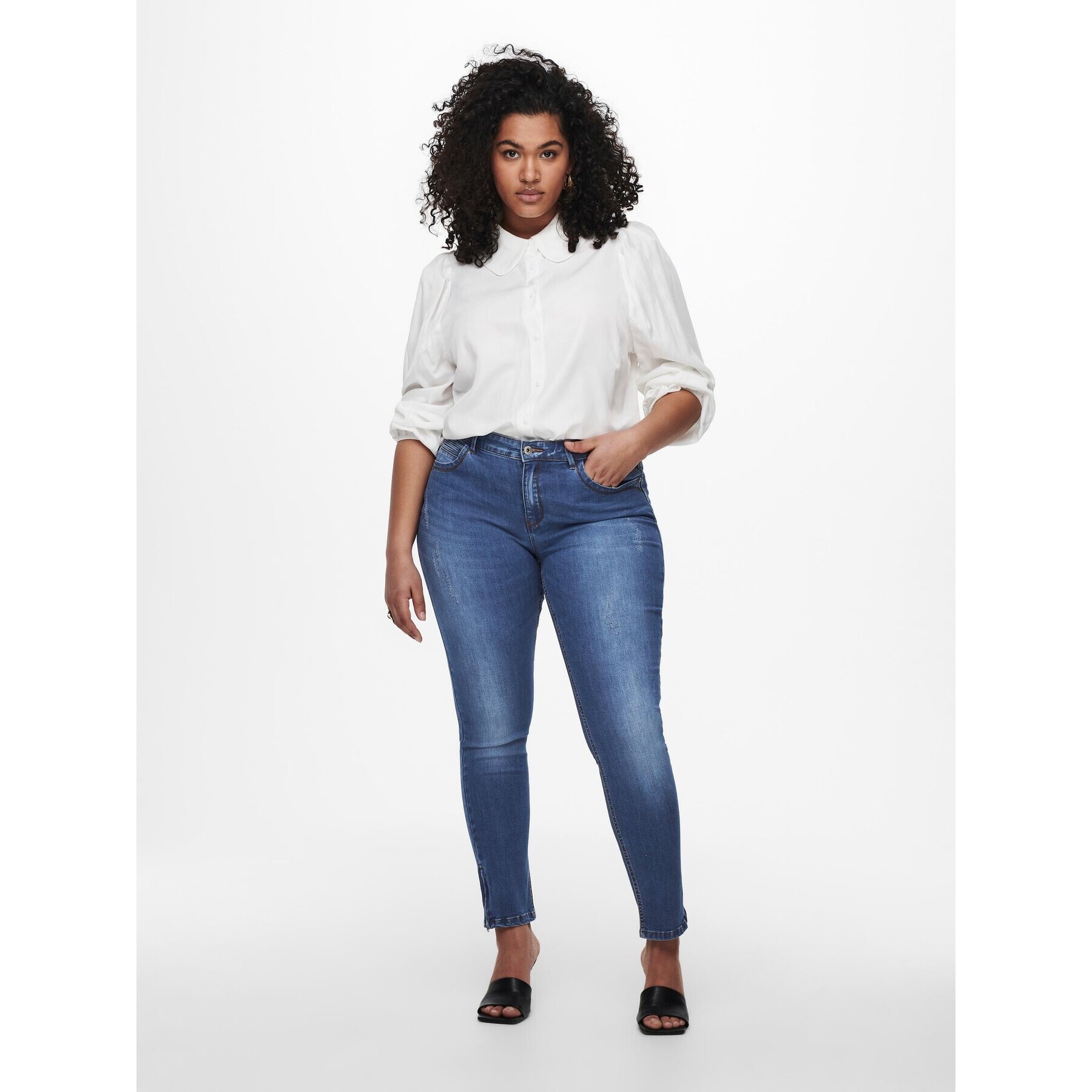 ONLY Carmakoma Дънки Karla 15218565 Син Skinny Fit - Pepit.bg