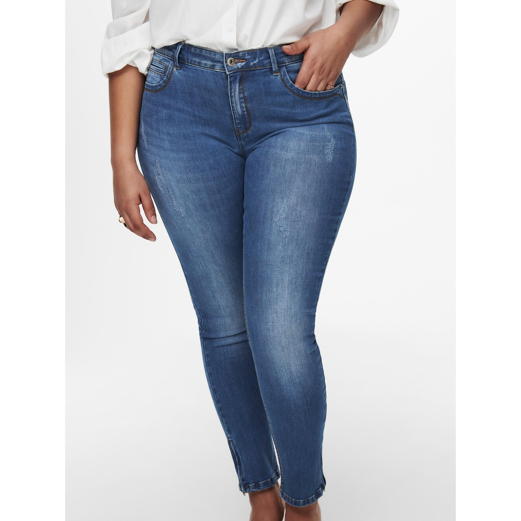 ONLY Carmakoma Дънки Karla 15218565 Син Skinny Fit - Pepit.bg