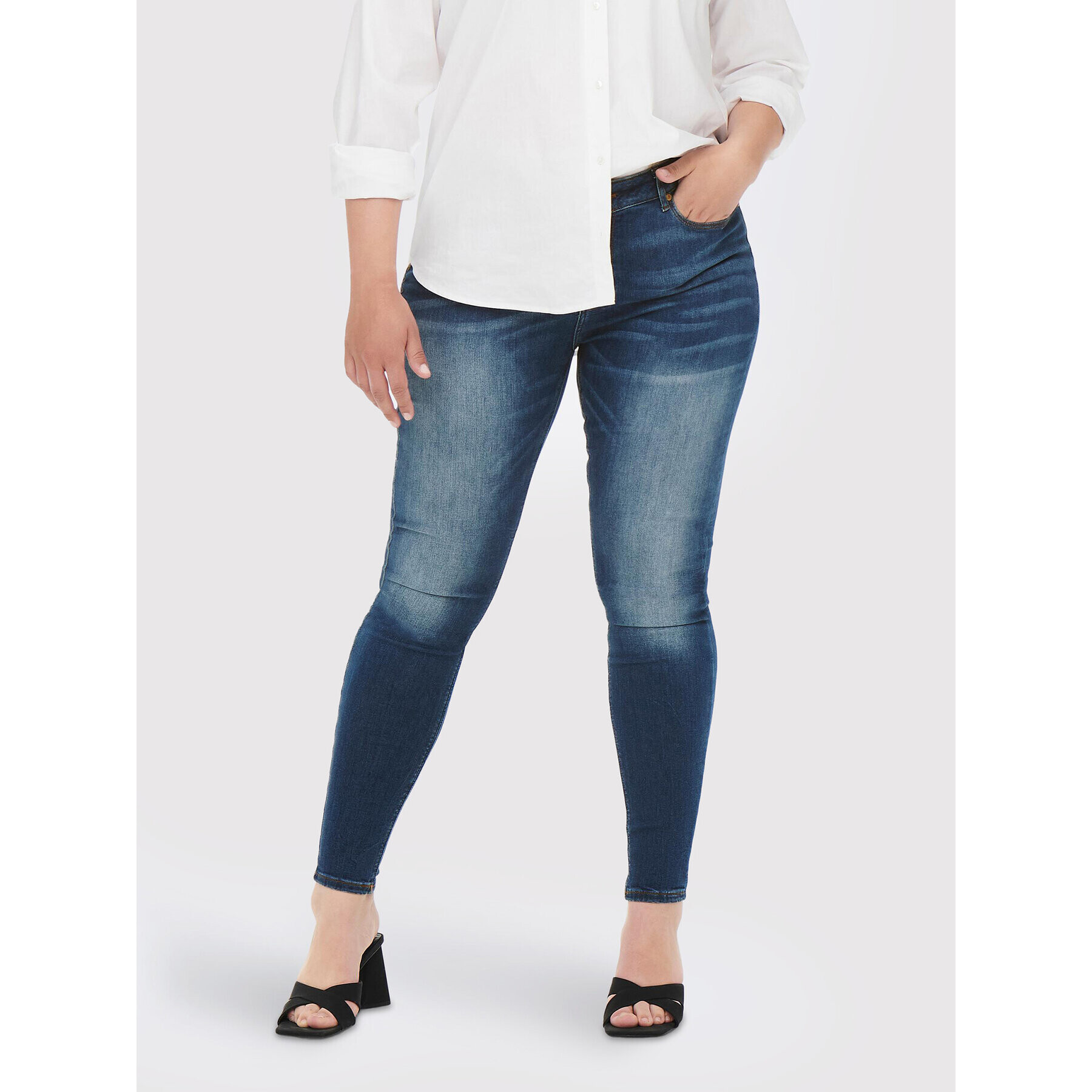 ONLY Carmakoma Дънки Willy 15265251 Син Skinny Fit - Pepit.bg