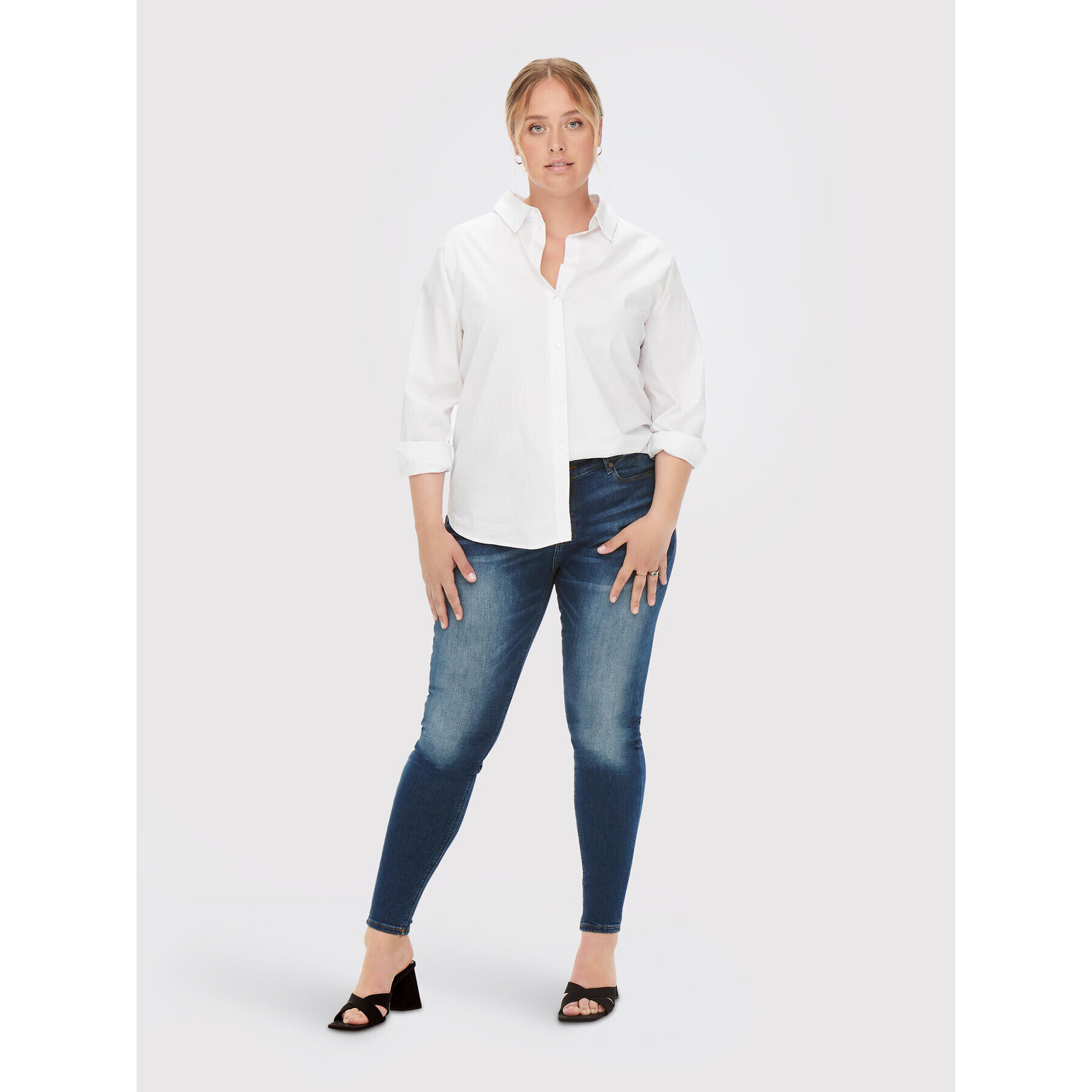 ONLY Carmakoma Дънки Willy 15265251 Син Skinny Fit - Pepit.bg
