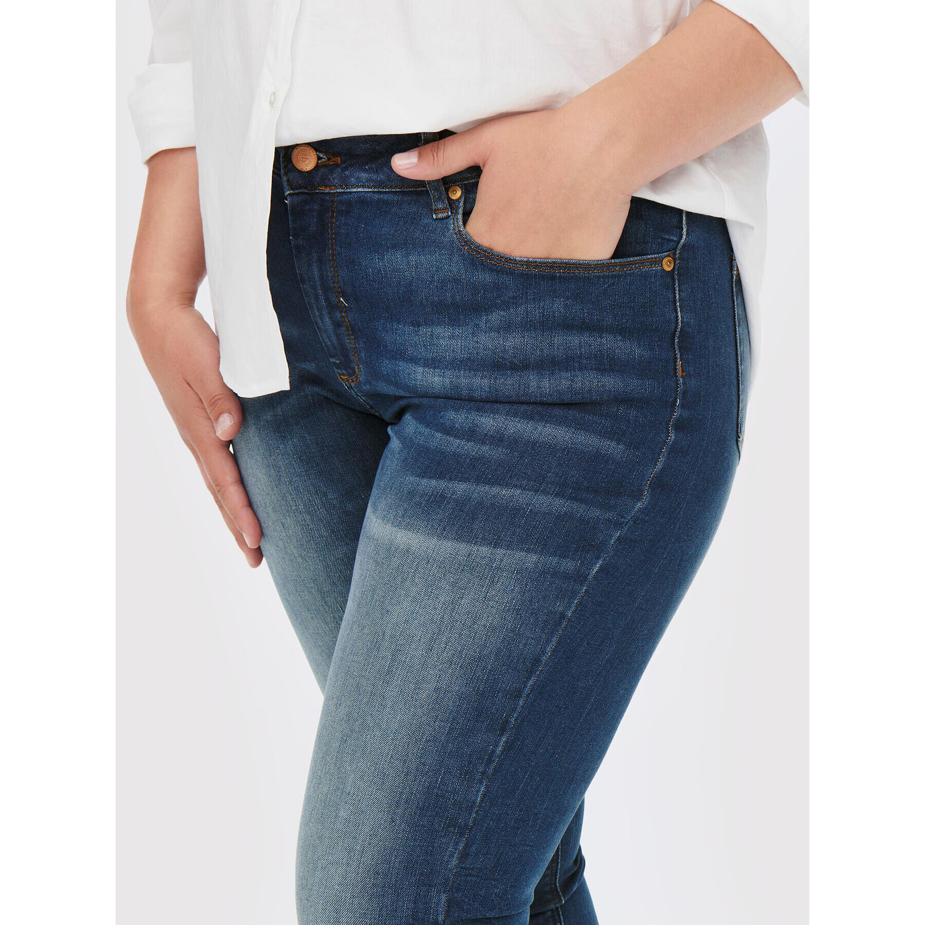 ONLY Carmakoma Дънки Willy 15265251 Син Skinny Fit - Pepit.bg