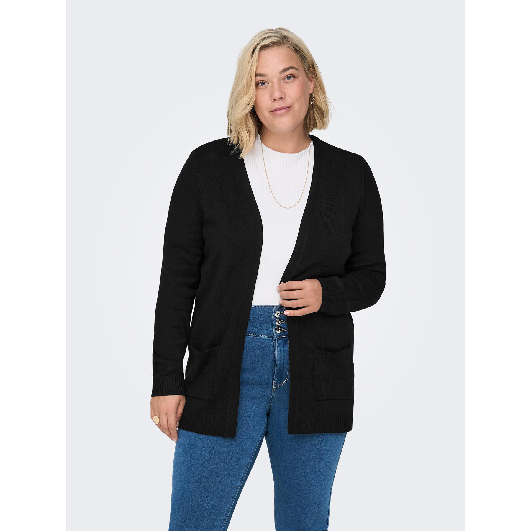 ONLY Carmakoma Кардиган 15219653 Черен Regular Fit - Pepit.bg