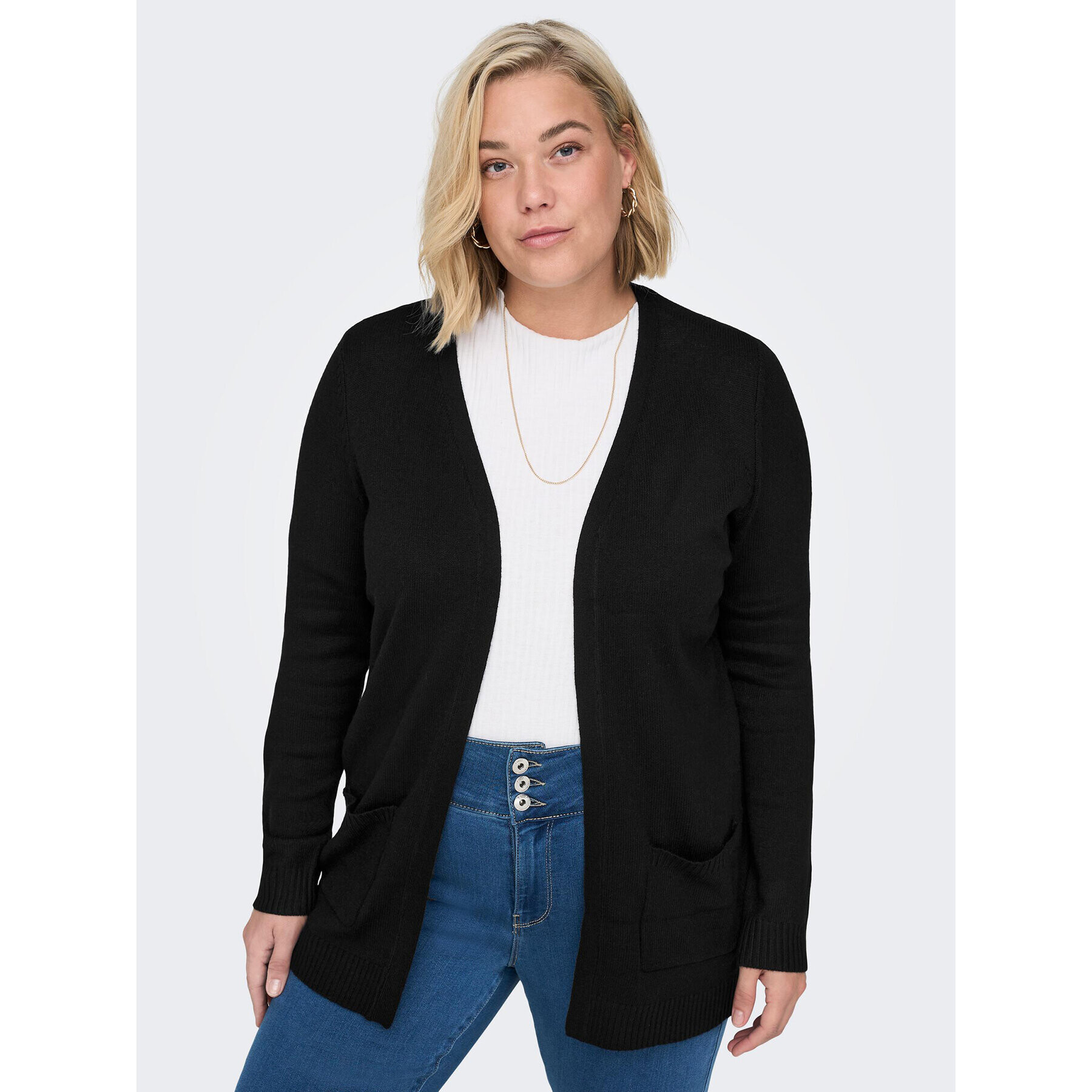ONLY Carmakoma Кардиган 15219653 Черен Regular Fit - Pepit.bg