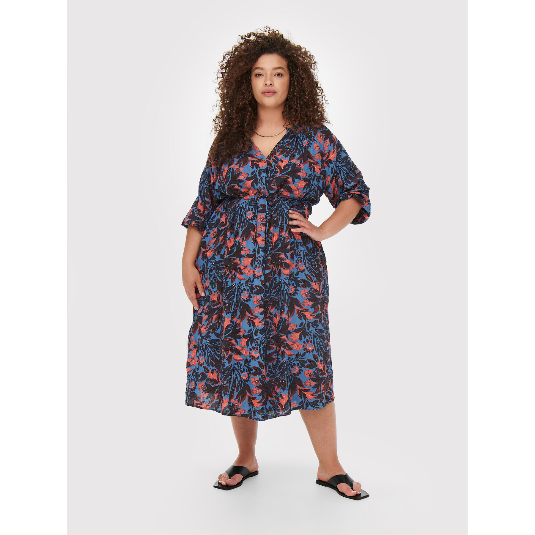 ONLY Carmakoma Лятна рокля Miranda 15256427 Син Regular Fit - Pepit.bg
