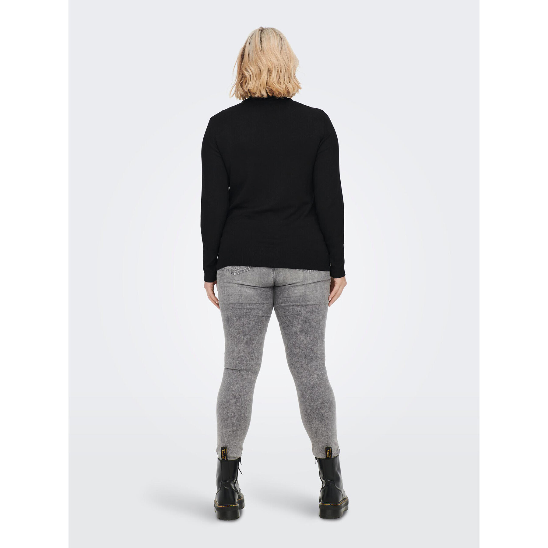 ONLY Carmakoma Поло 15277680 Черен Slim Fit - Pepit.bg