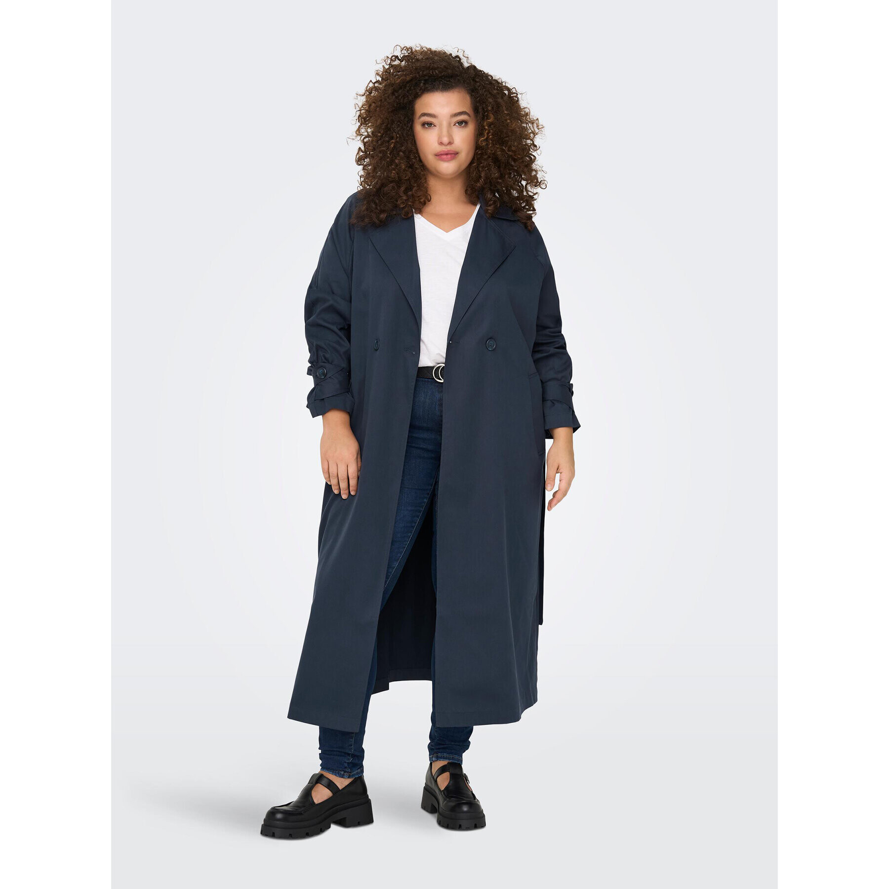 ONLY Carmakoma Преходно палто 15282597 Син Regular Fit - Pepit.bg