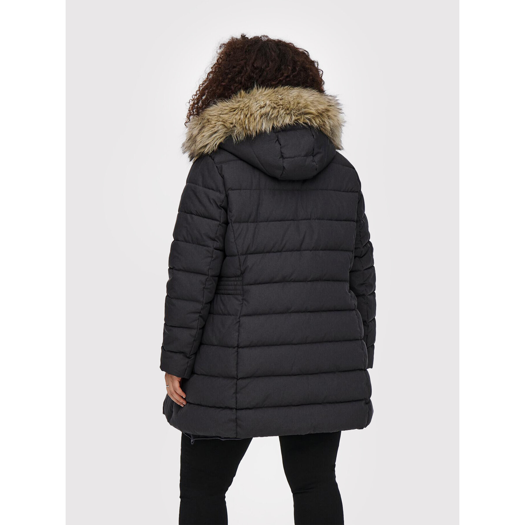 ONLY Carmakoma Пухено яке Luna 15206227 Сив Regular Fit - Pepit.bg