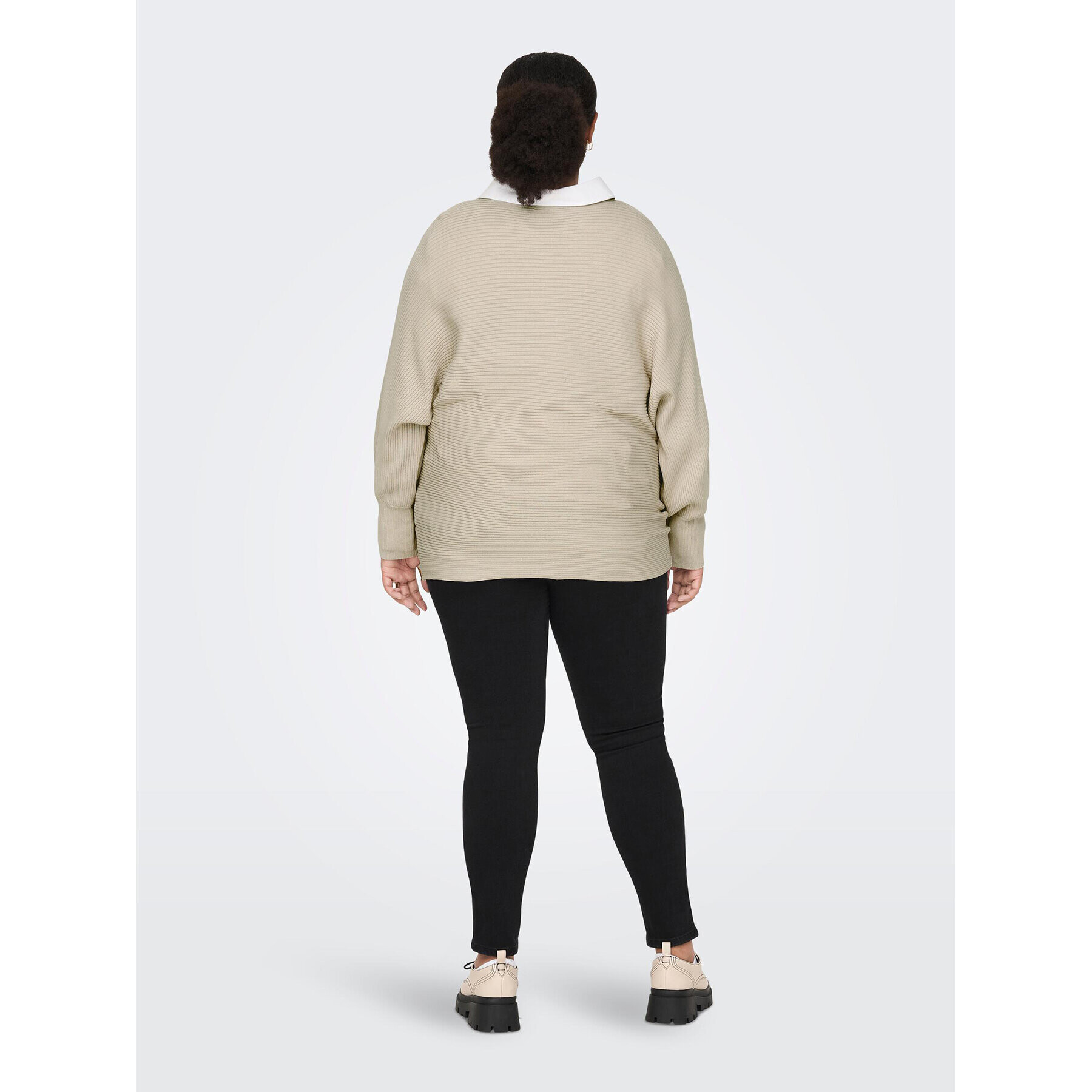 ONLY Carmakoma Пуловер Adaline Life 15257227 Бежов Regular Fit - Pepit.bg
