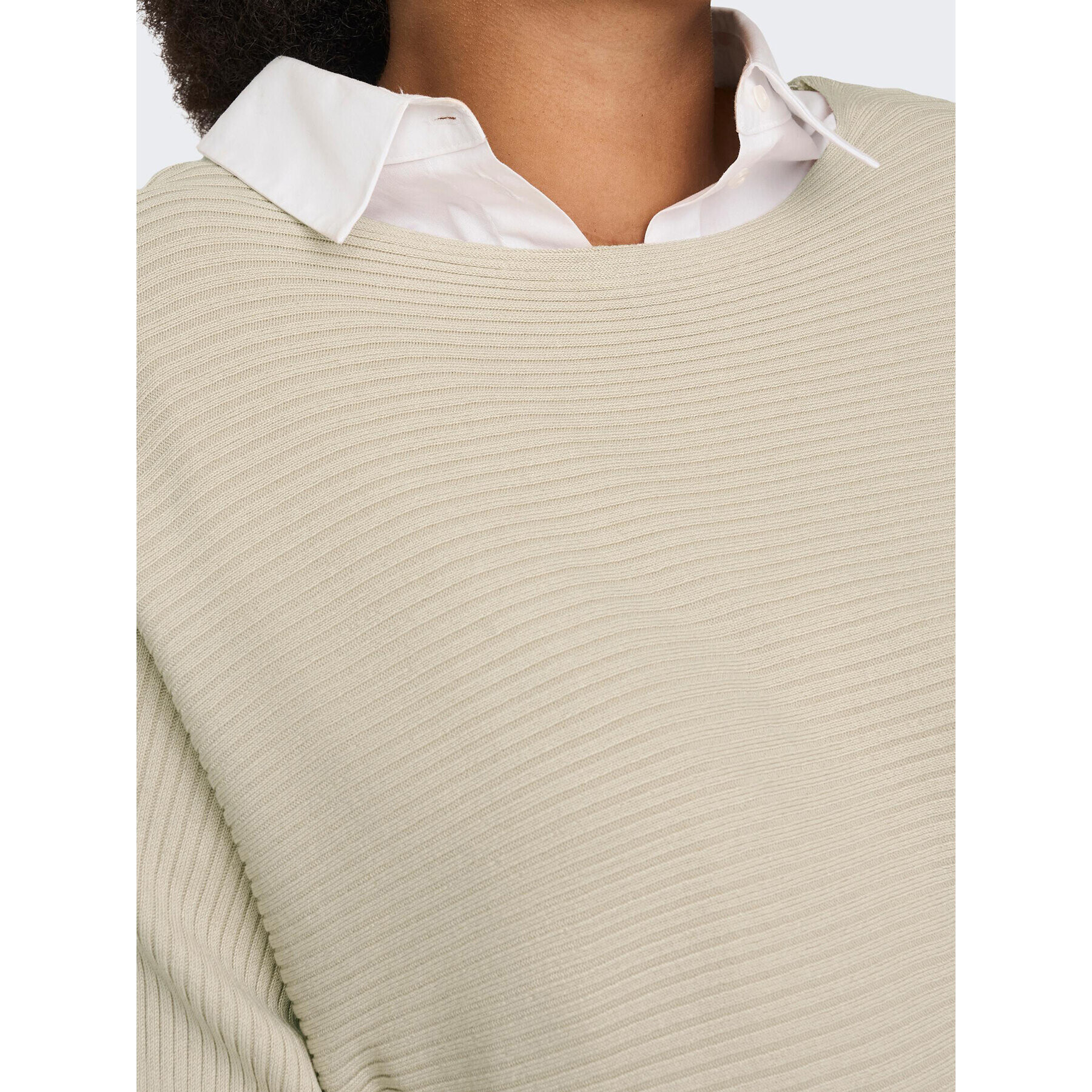 ONLY Carmakoma Пуловер Adaline Life 15257227 Бежов Regular Fit - Pepit.bg