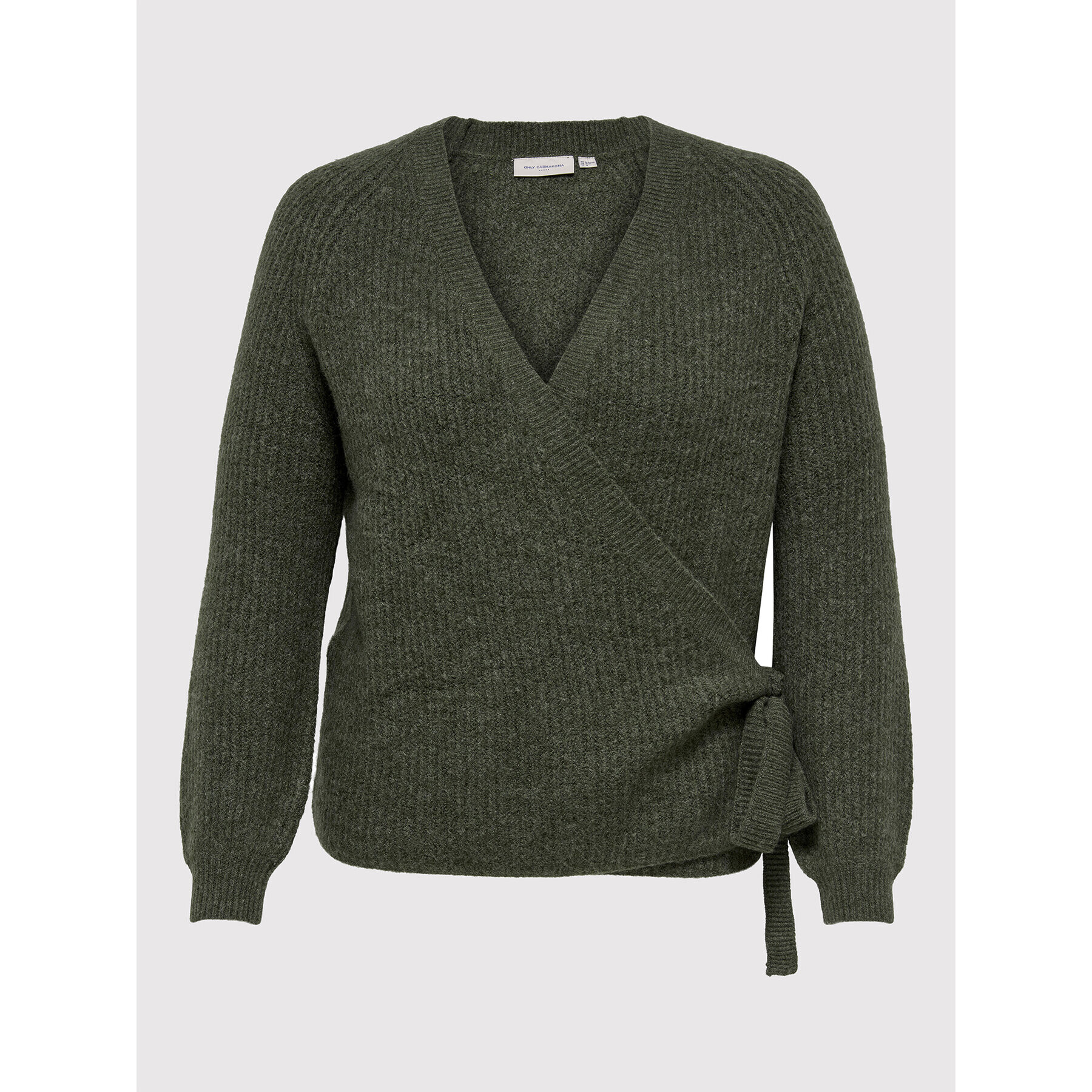 ONLY Carmakoma Пуловер Karin 15252992 Зелен Regular Fit - Pepit.bg