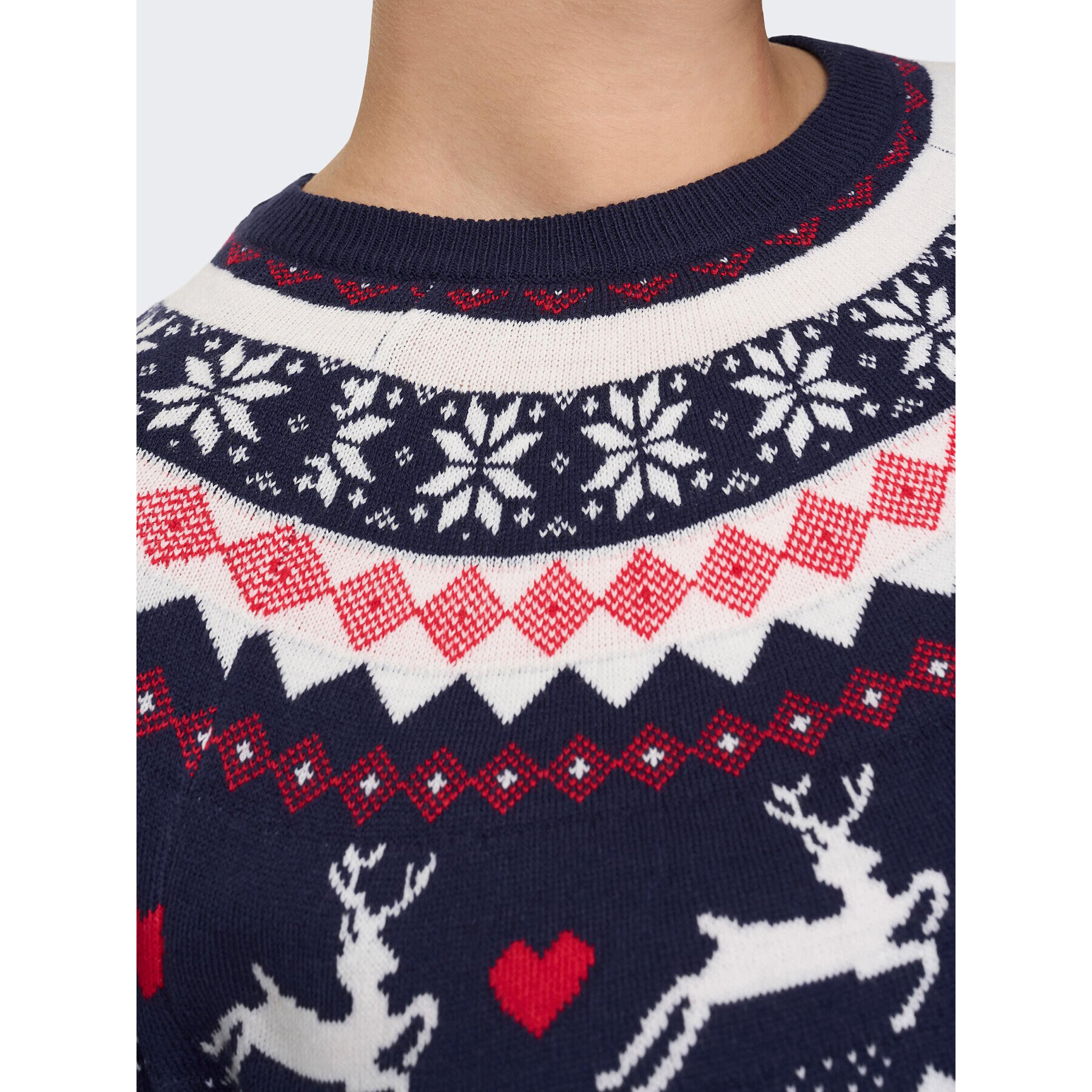 ONLY Carmakoma Пуловер Snow 15273632 Тъмносин Regular Fit - Pepit.bg