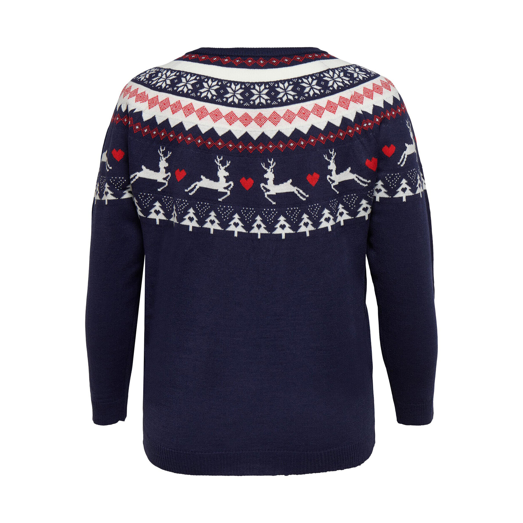 ONLY Carmakoma Пуловер Snow 15273632 Тъмносин Regular Fit - Pepit.bg
