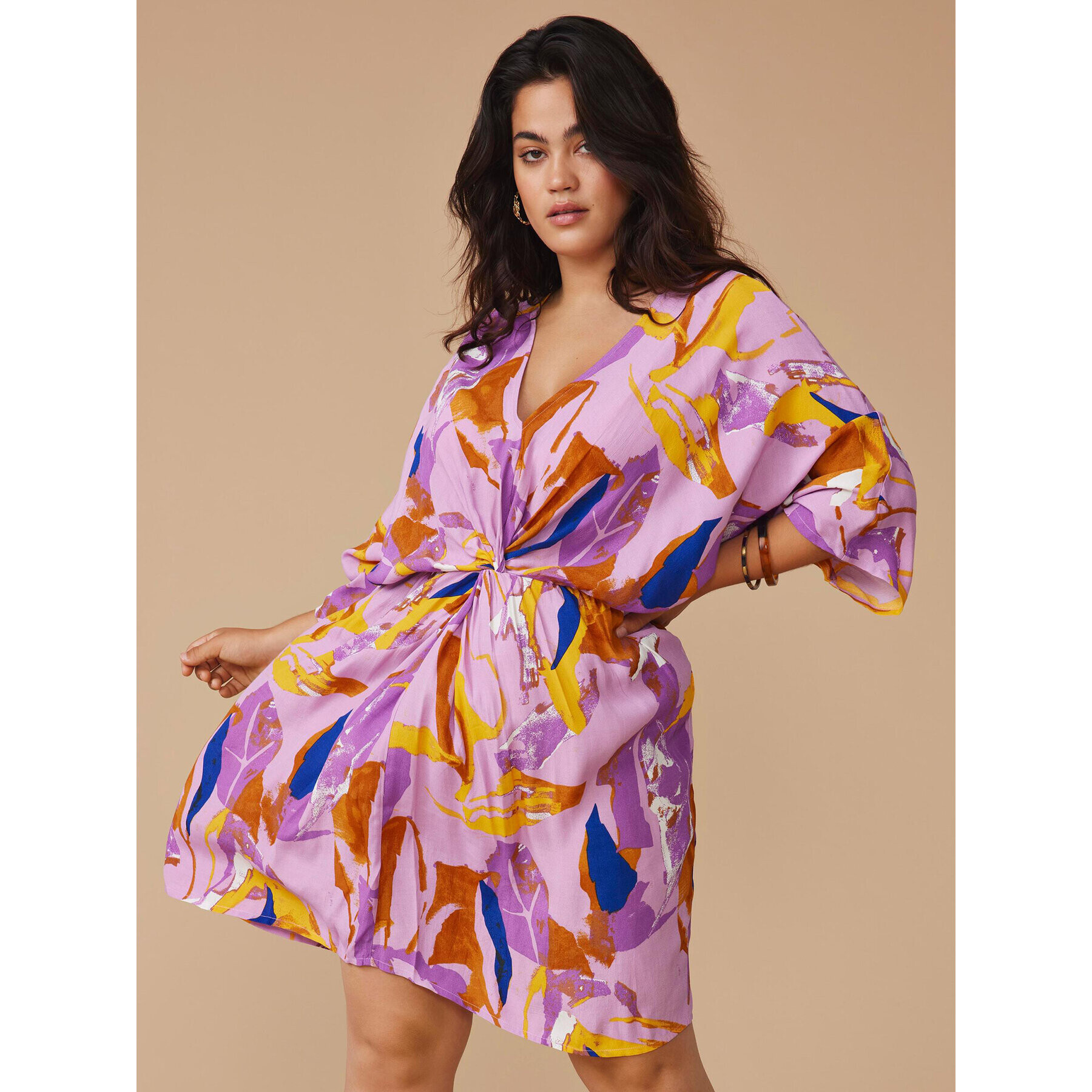 ONLY Carmakoma Рокля 15291654 Виолетов Regular Fit - Pepit.bg