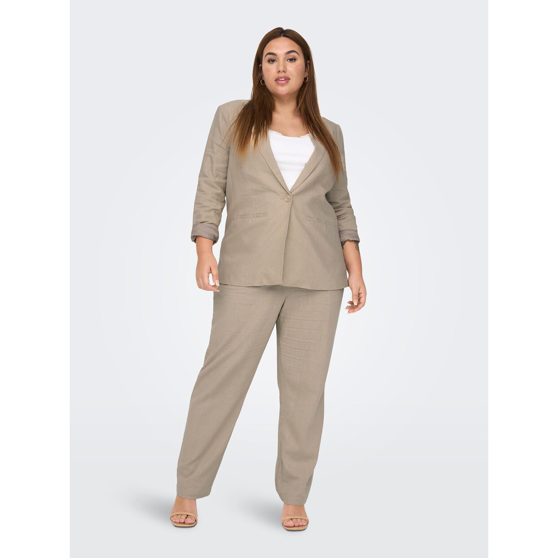 ONLY Carmakoma Сако 15280239 Сив Loose Fit - Pepit.bg