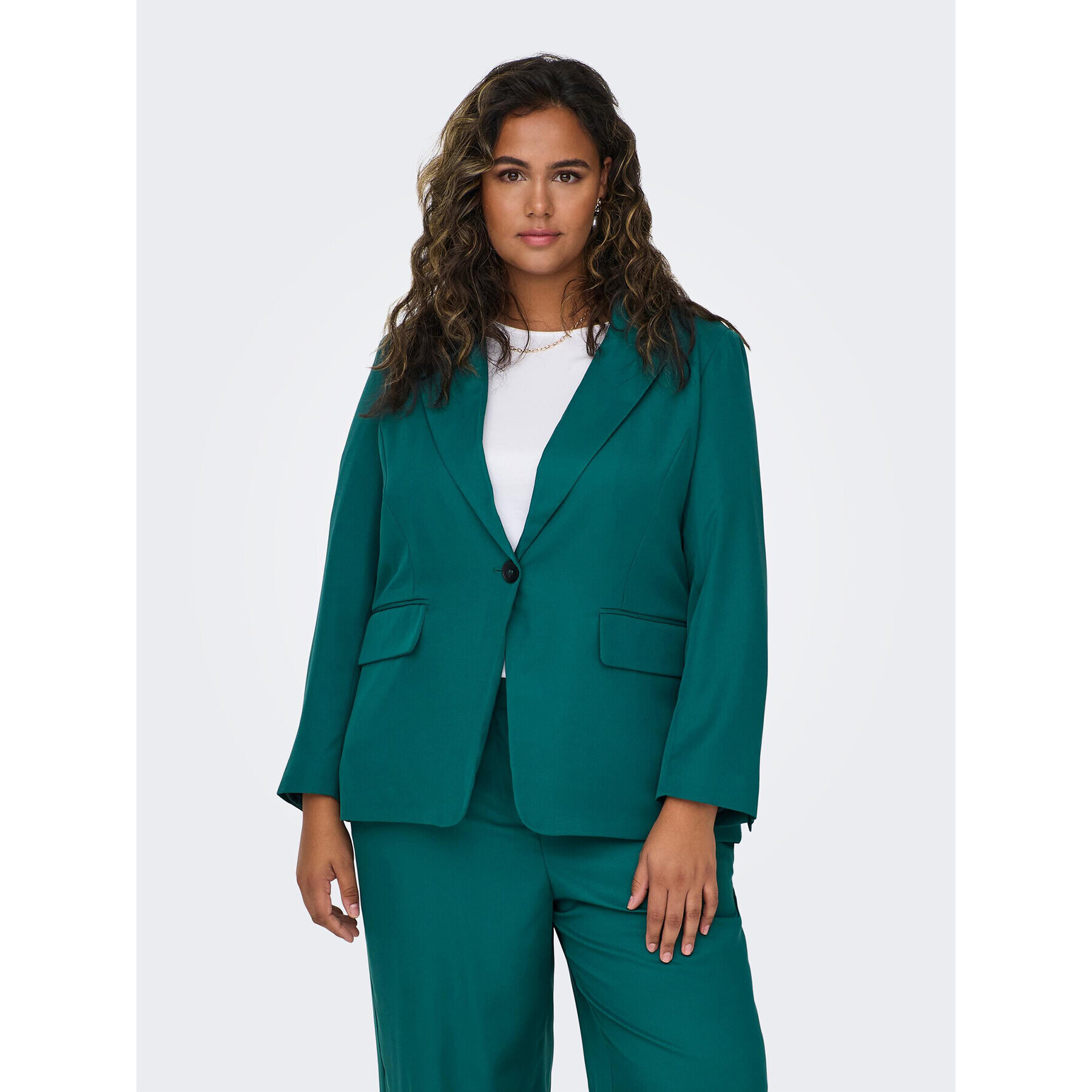 ONLY Carmakoma Сако New Frey 15306759 Зелен Regular Fit - Pepit.bg