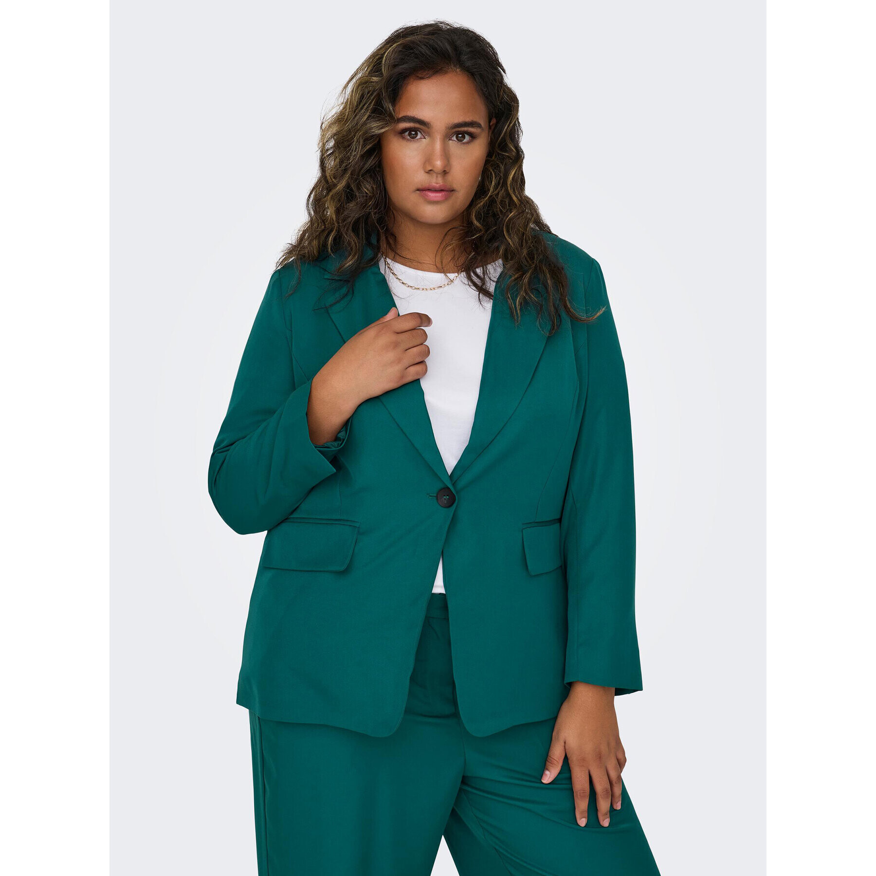 ONLY Carmakoma Сако New Frey 15306759 Зелен Regular Fit - Pepit.bg