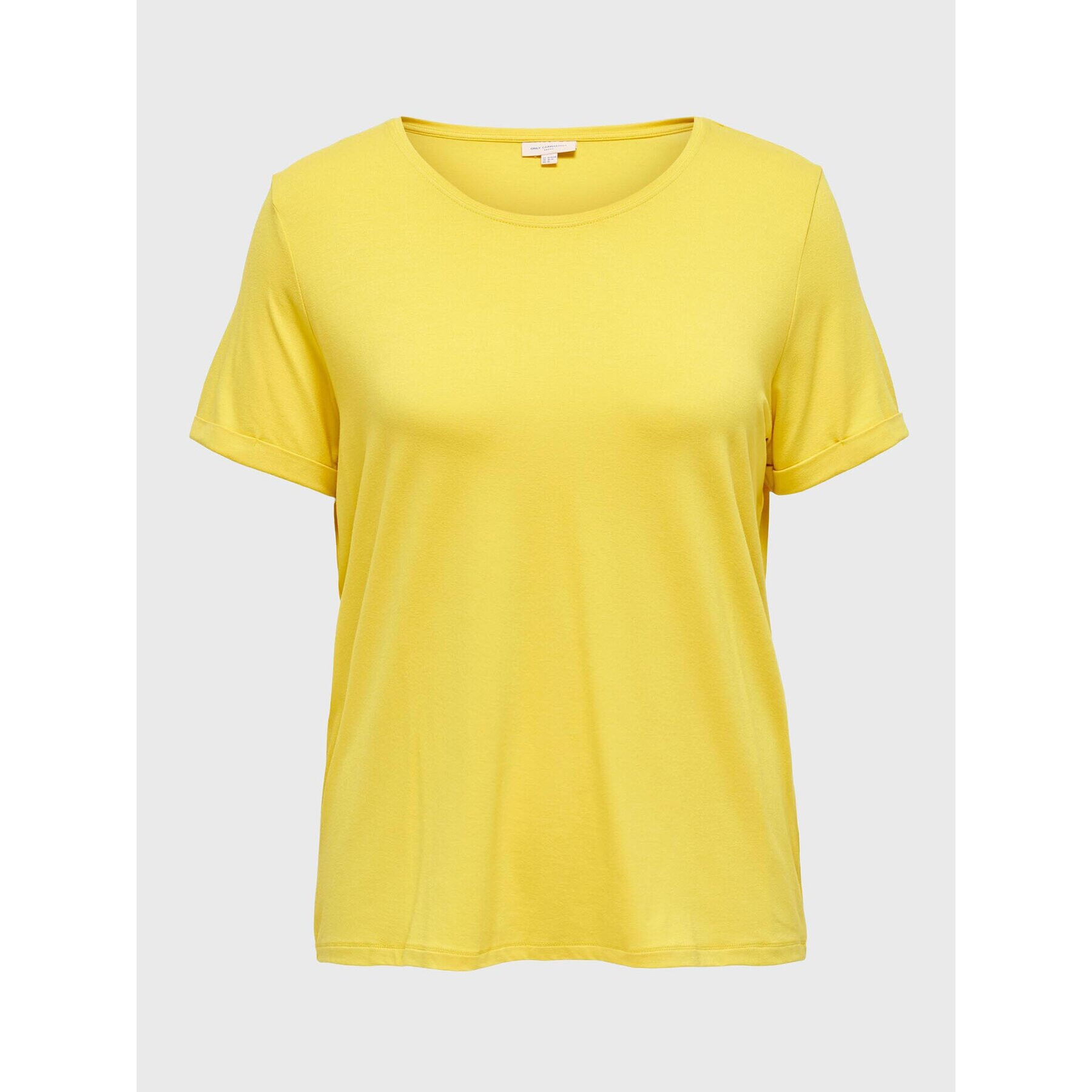 ONLY Carmakoma Тишърт 15238147 Жълт Regular Fit - Pepit.bg