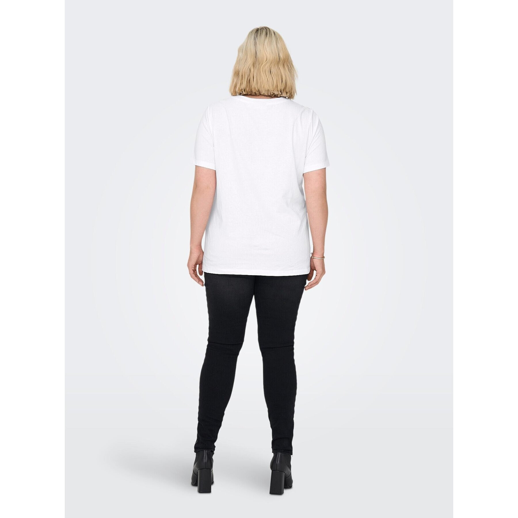 ONLY Carmakoma Тишърт 15287998 Бял Regular Fit - Pepit.bg
